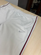 Nike Vintage White Track Pants with Red Side Piping