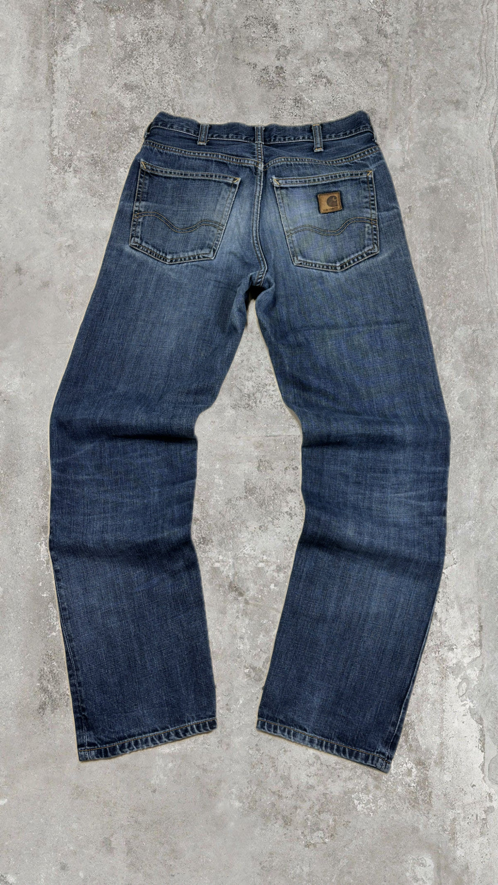 Carhartt Vintage Blue Wash Denim Jeans Straight Leg