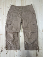 Pantalone Cargo Capri Donna Beige Vintage