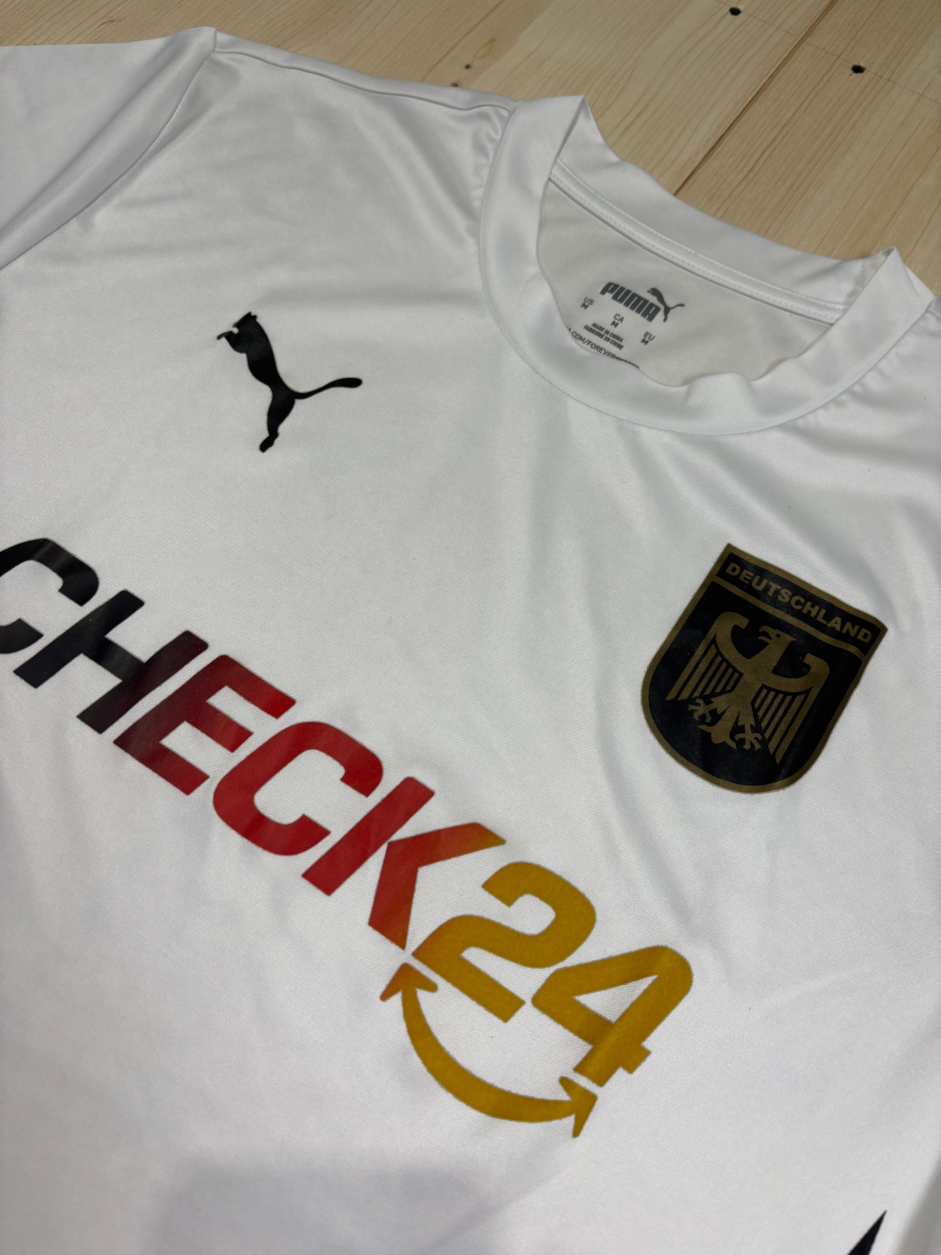 Maglia Fan Germania Puma CHECK24 Deutschland Bianca/Nera