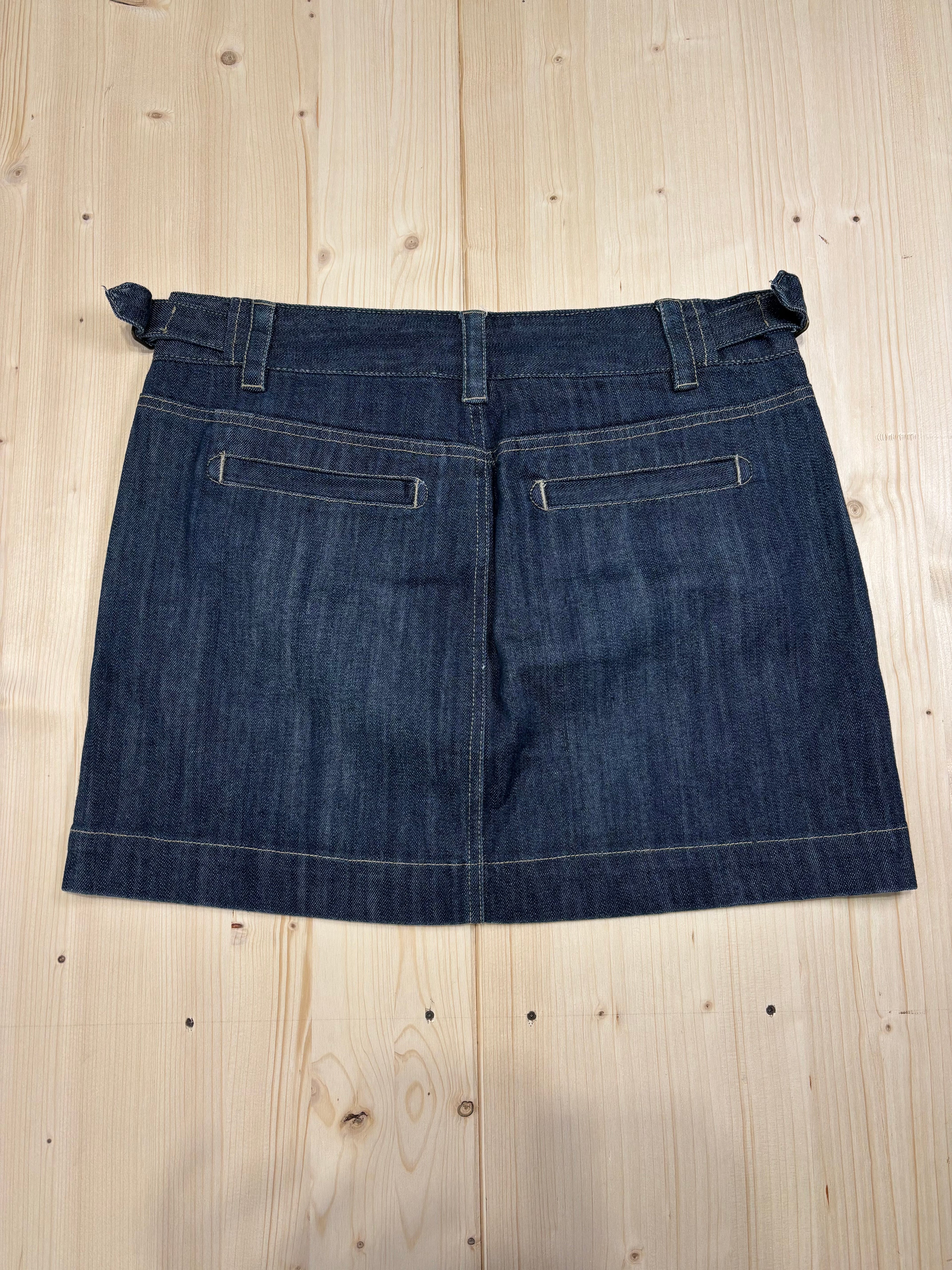 Mini Gonna Gap Vintage in Denim Scuro a Vita Bassa