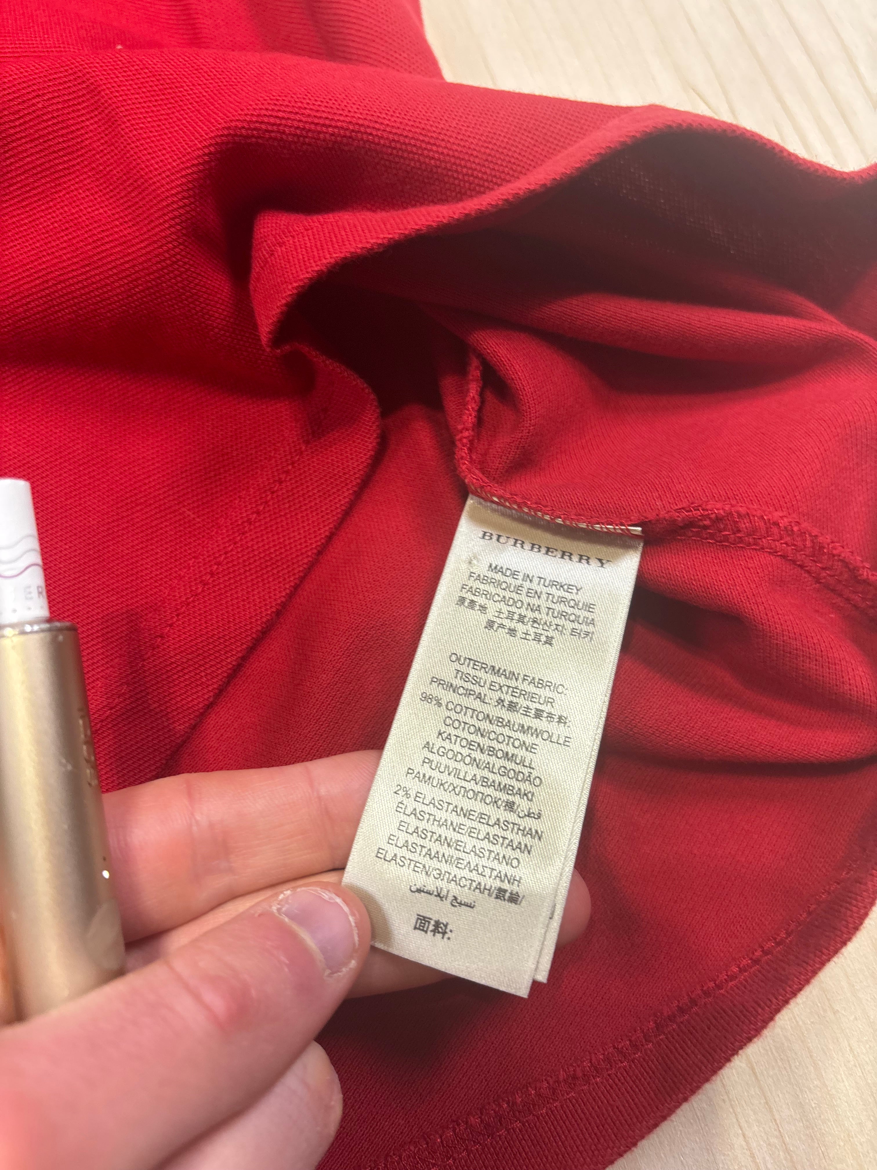 Polo Burberry Rossa Vintage