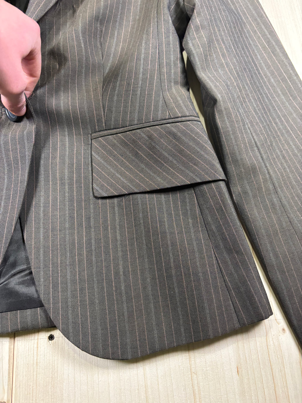 Banana Republic Brown Pinstripe Tailored Blazer