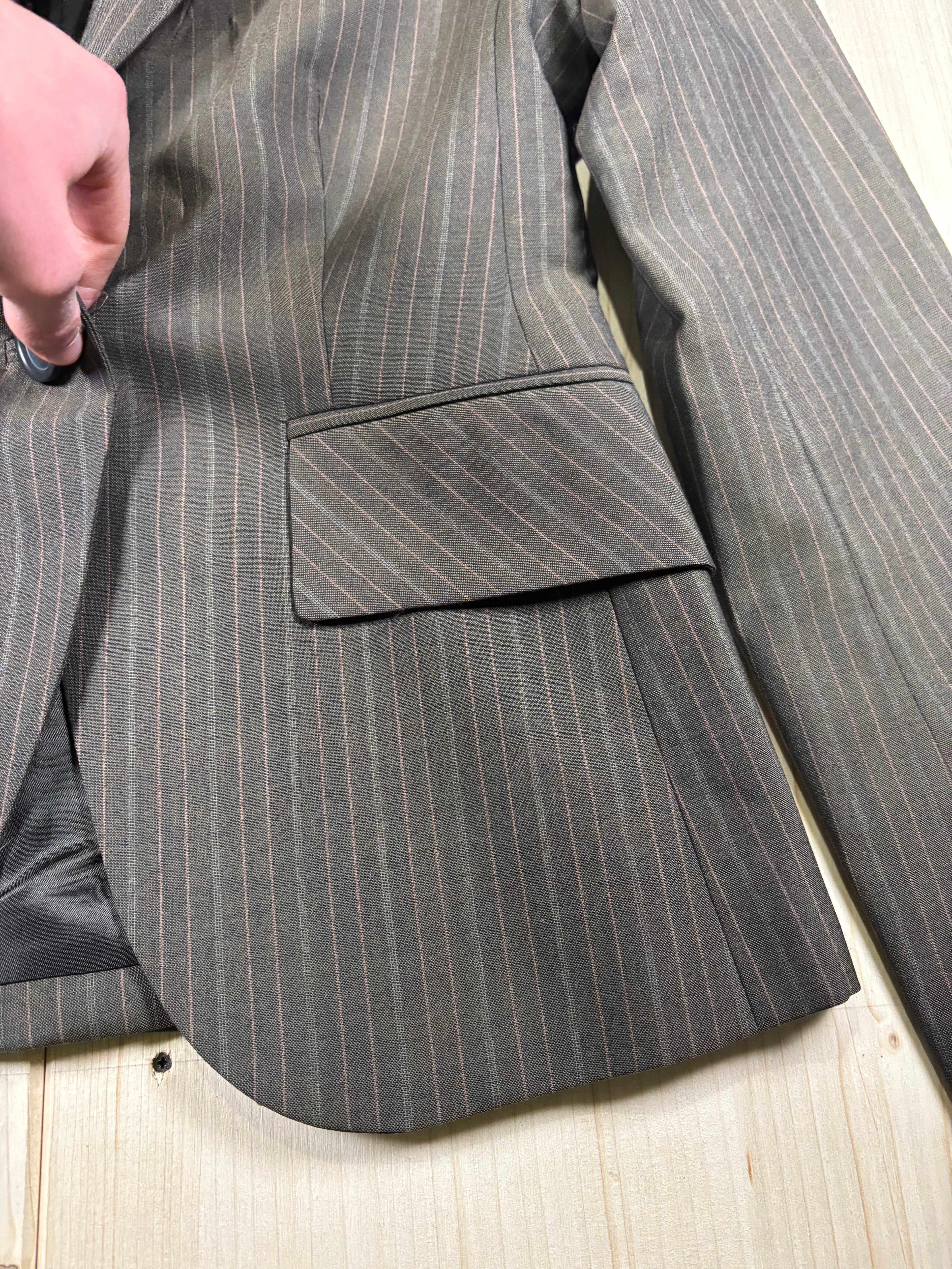 Banana Republic Brown Pinstripe Tailored Blazer