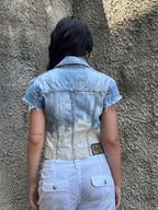Gilet Donna D&G Denim Smanicato Tie-Dye Vintage