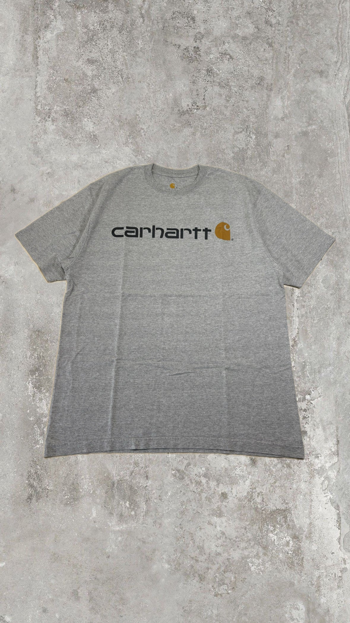 Carhartt Logo Print T-Shirt Grey