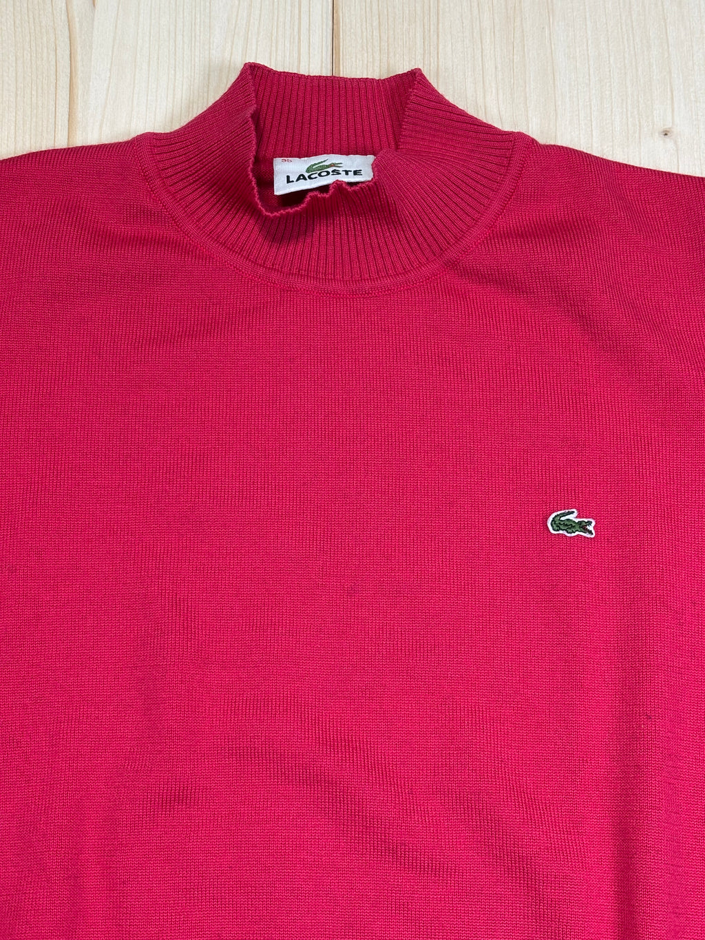 T-shirt Lupetto Lacoste Donna in Cotone Rosa Fucsia