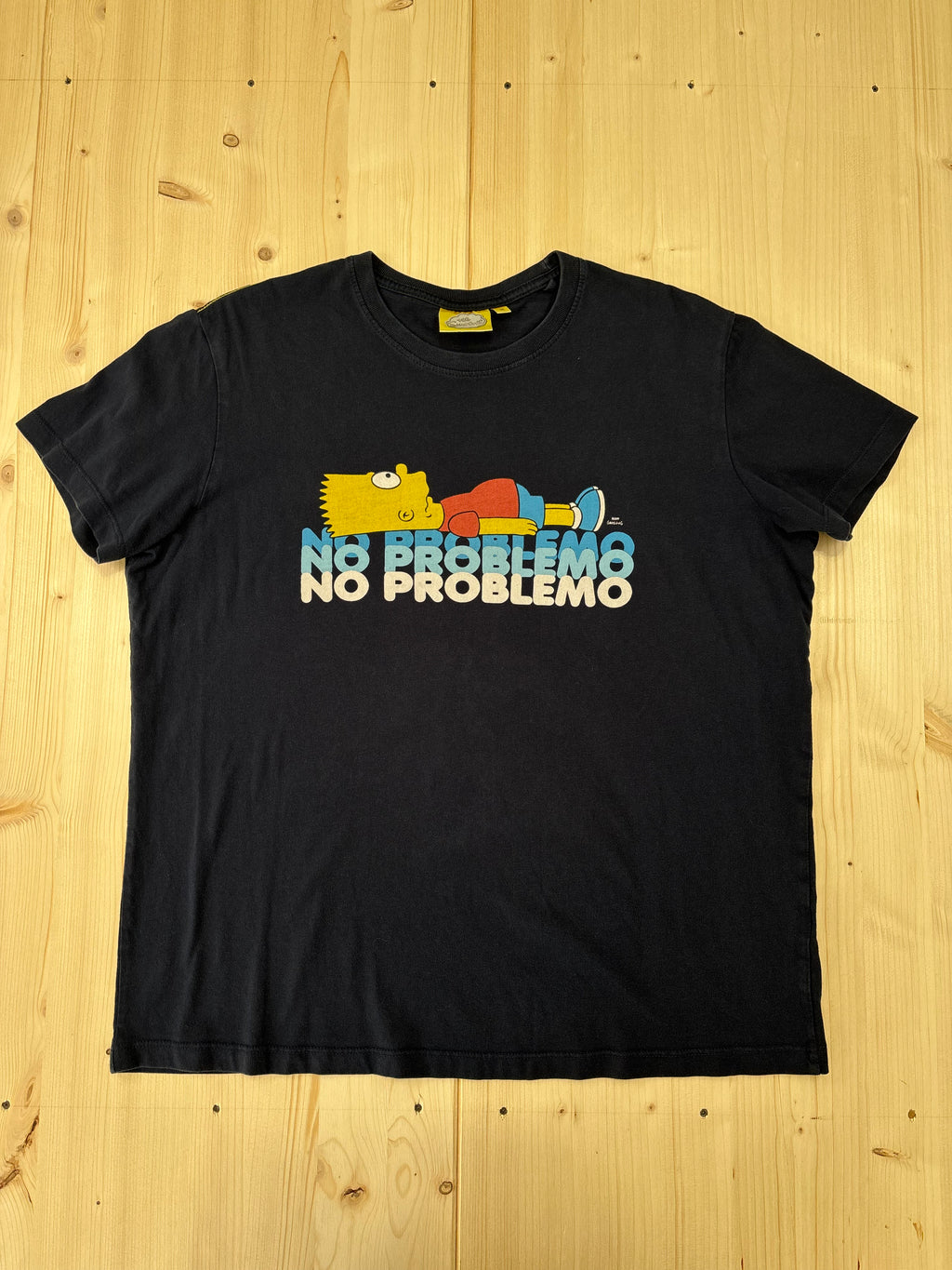 T-shirt Bart Simpson “No Problemo” Blu Navy