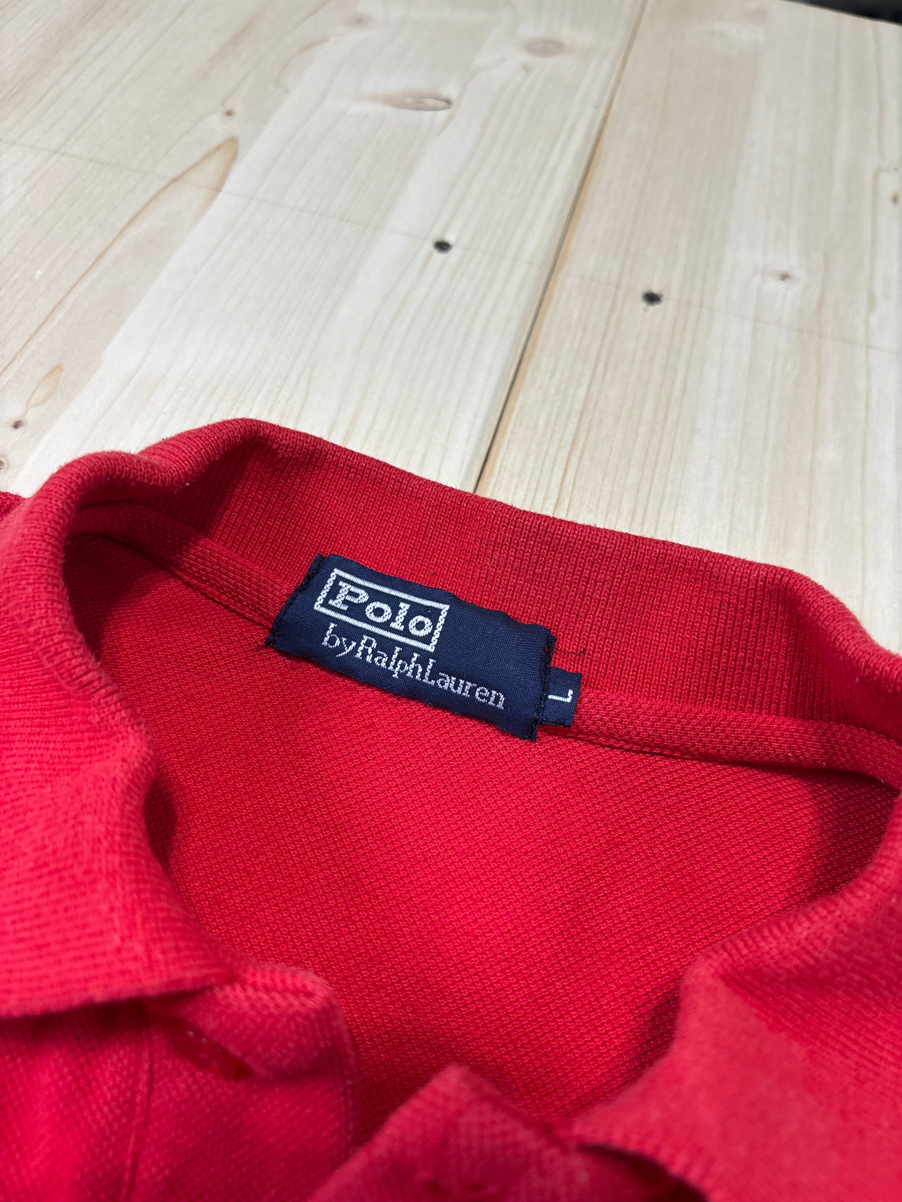 Polo Ralph Lauren Uomo Rossa con Logo Ricamato Blu – Regular Fit