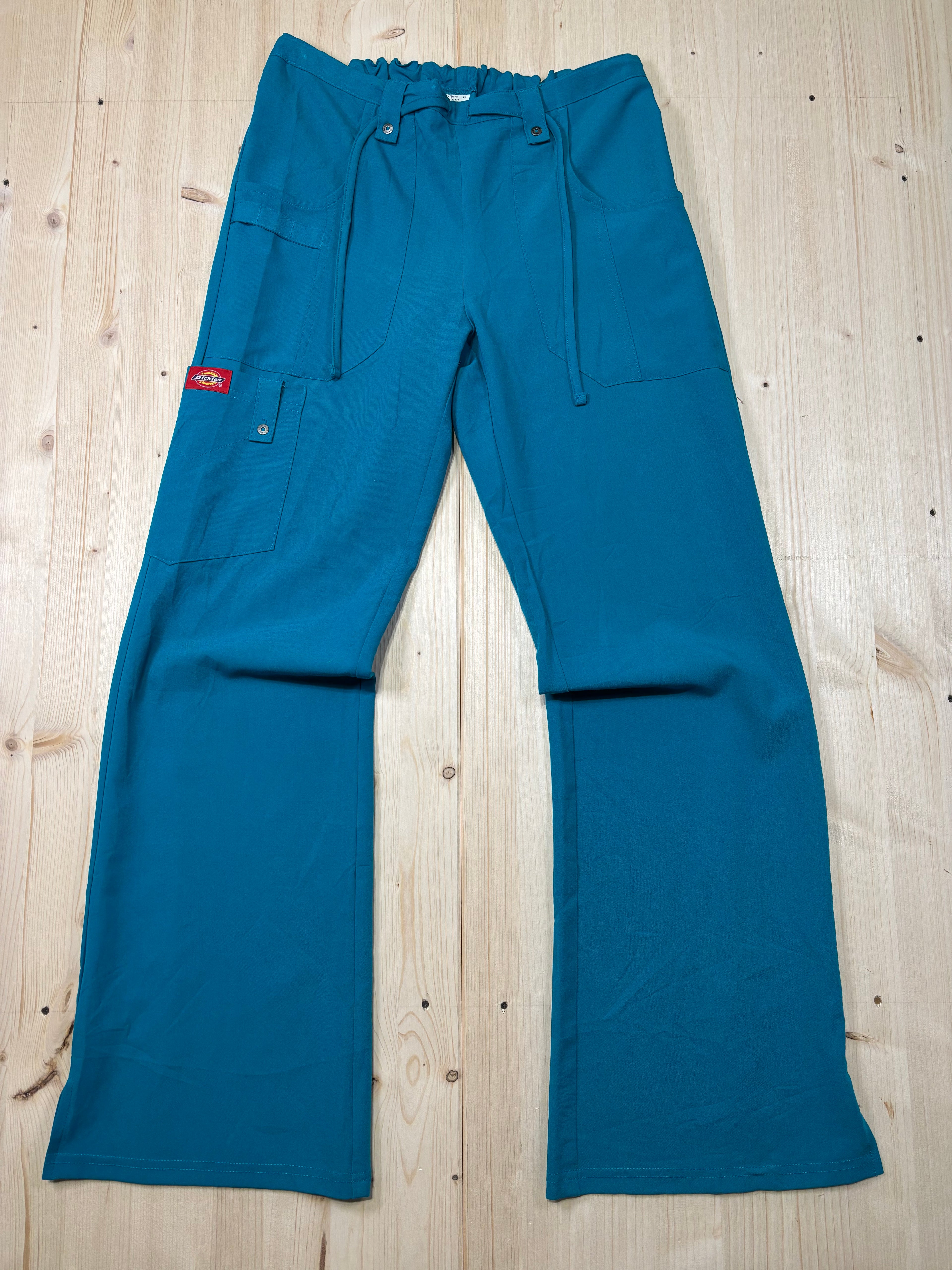 Pantalone Dickies Donna Verde Petrolio Cargo a Zampa