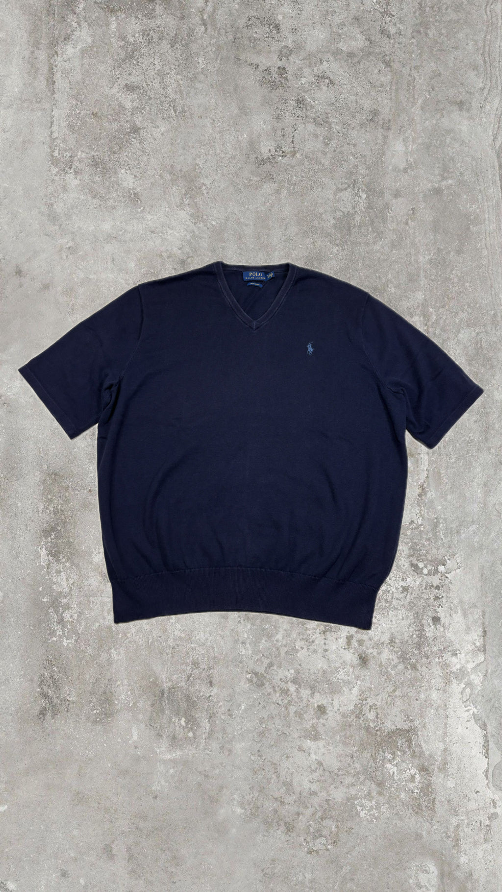Polo Ralph Lauren Vintage V-Neck Sweater – Navy Blue