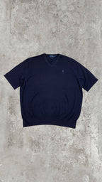 Polo Ralph Lauren Vintage V-Neck Sweater – Navy Blue