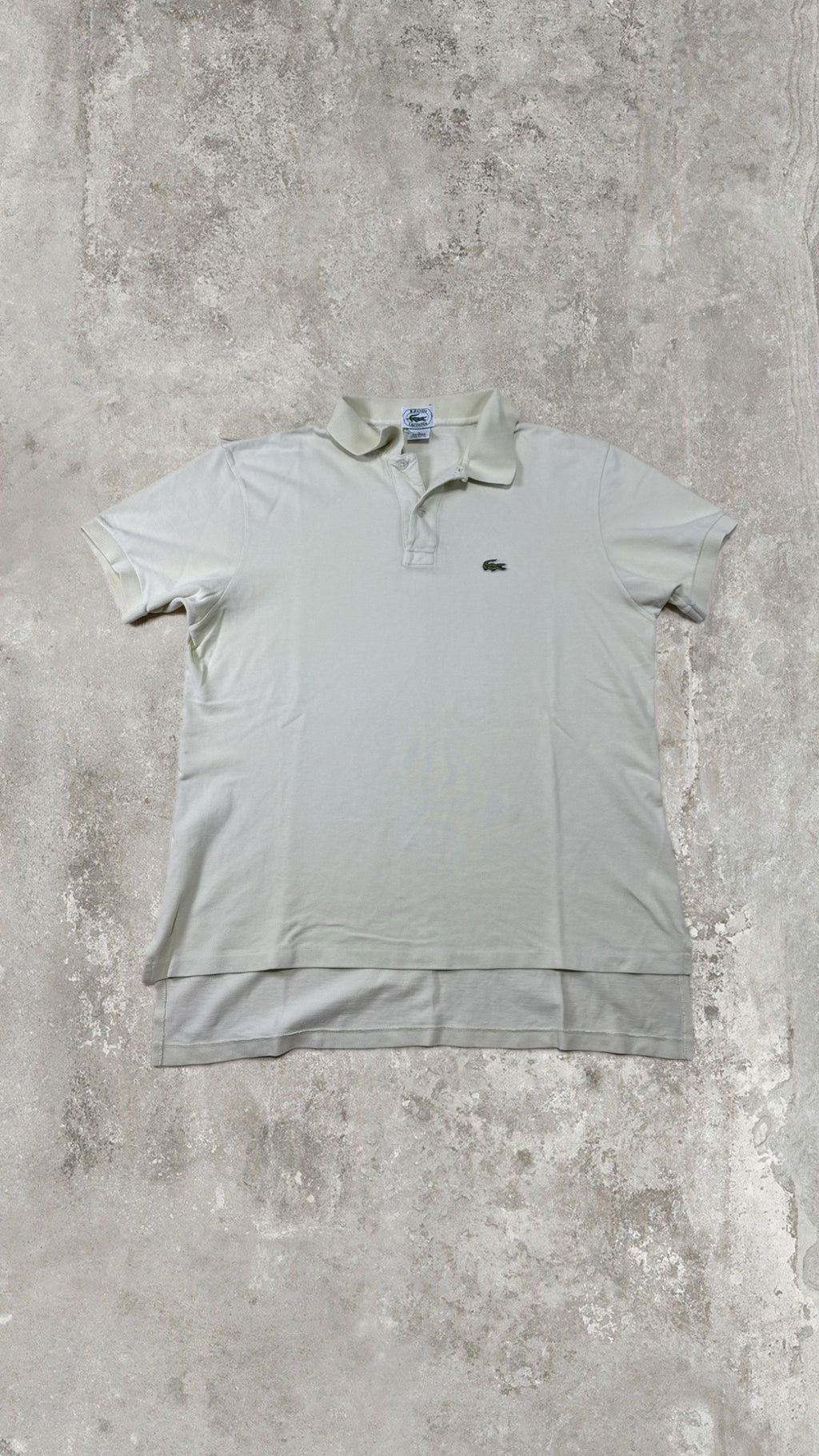 Polo Lacoste Uomo Avorio con Logo Ricamato – Regular Fit