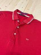 Polo GAS Uomo Rossa con Colletto a Righe – Regular Fit