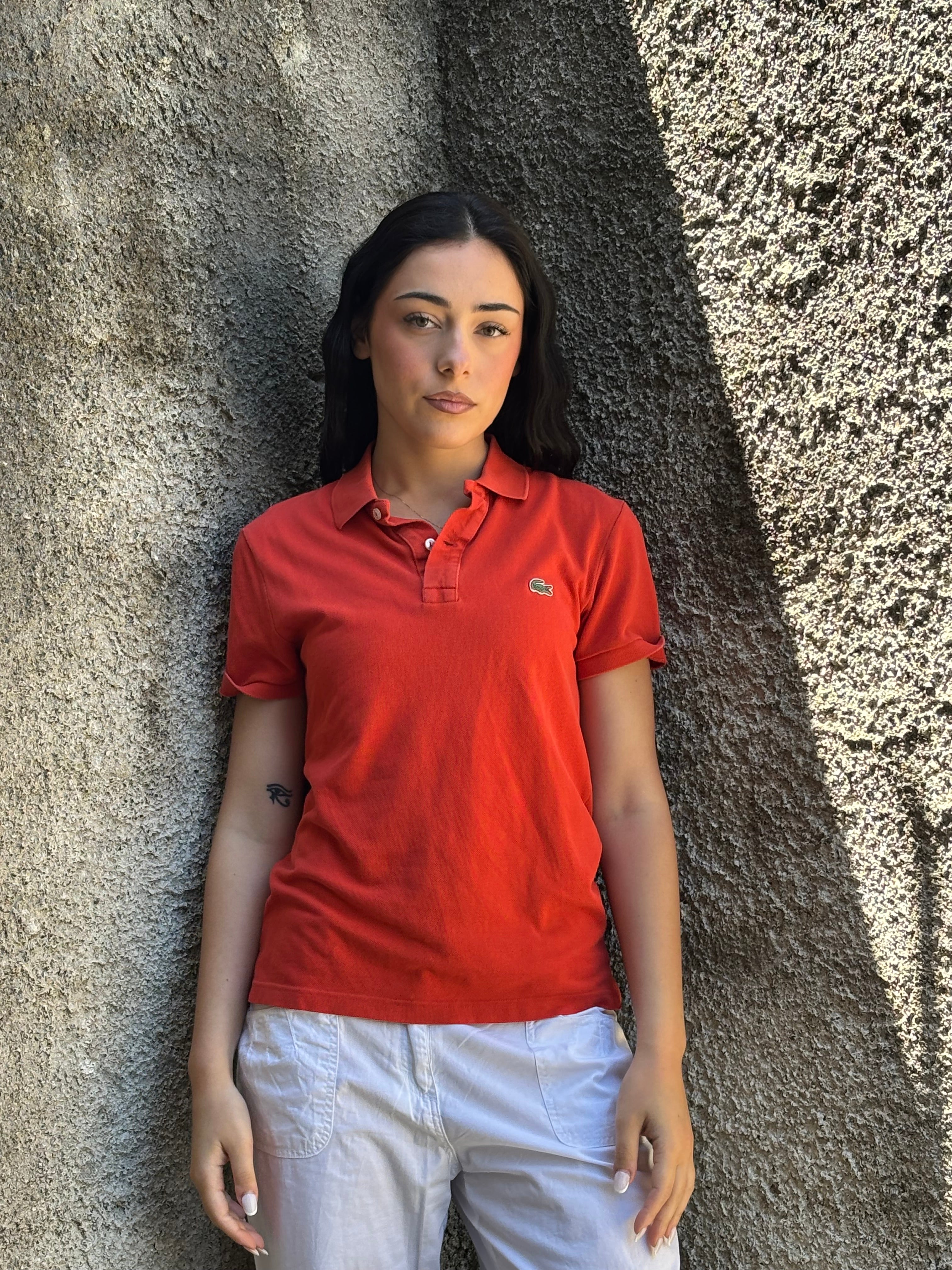 Polo Lacoste Vintage Donna - Arancione Corallo
