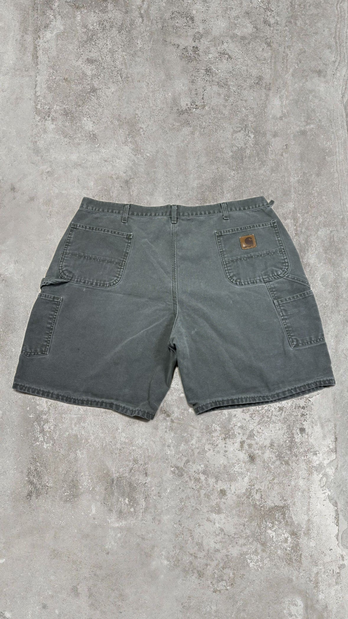Carhartt Olive Carpenter Shorts Utility Workwear