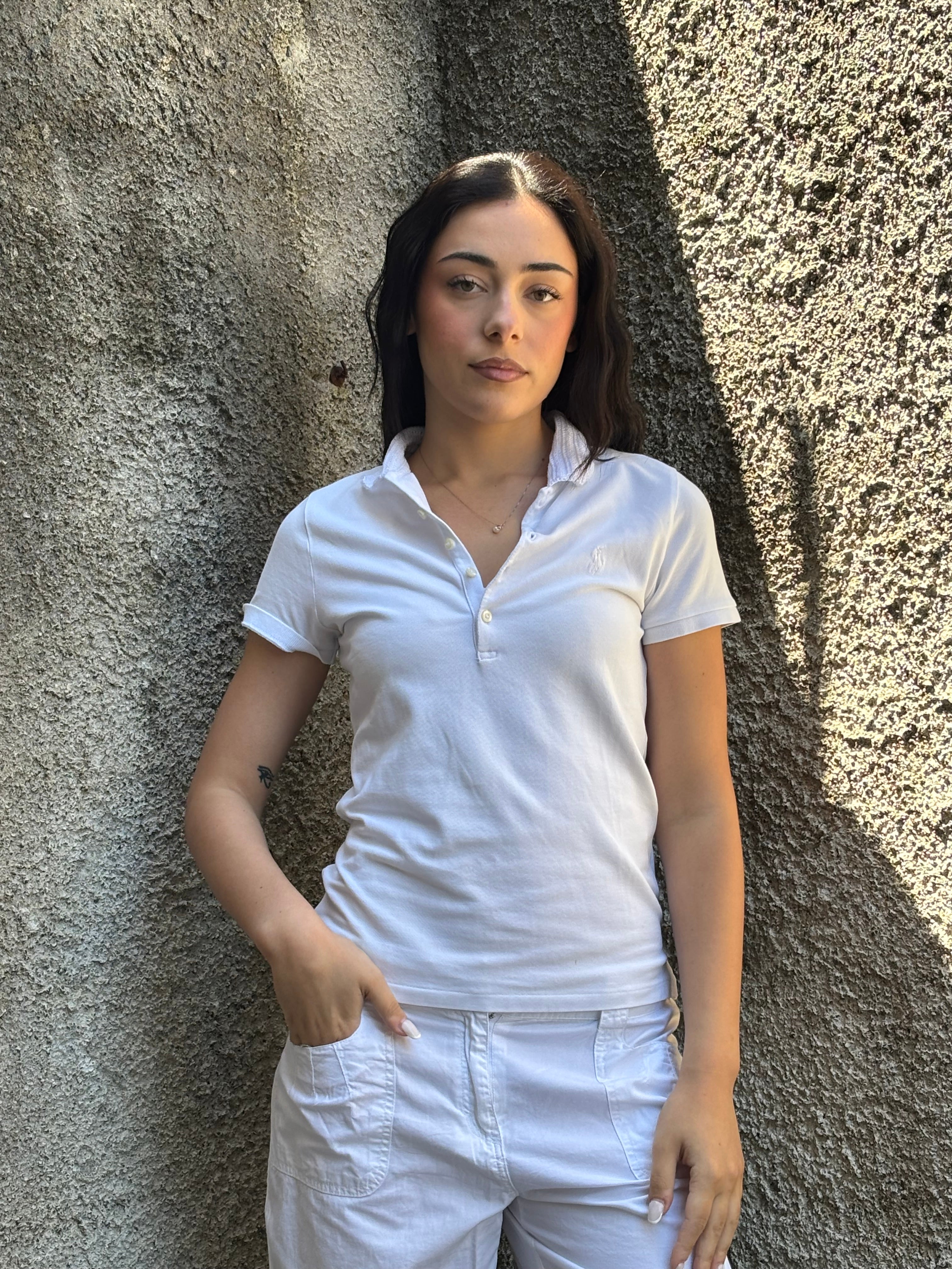 Polo Classica Ralph Lauren Bianca - Edizione Speciale Colletto Crochet / Uncinetto