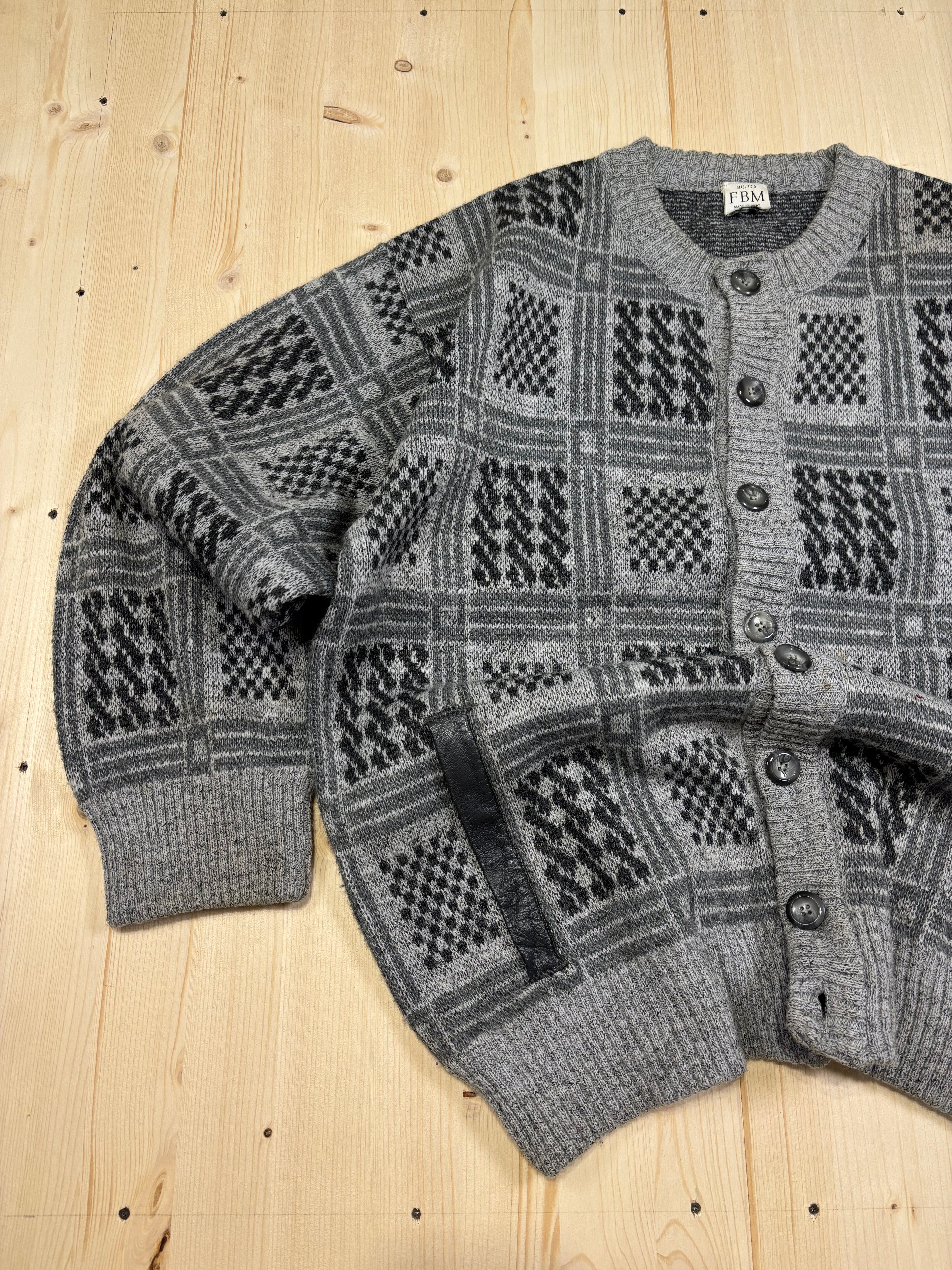 Cardigan Vintage Anni 90 in Misto Lana