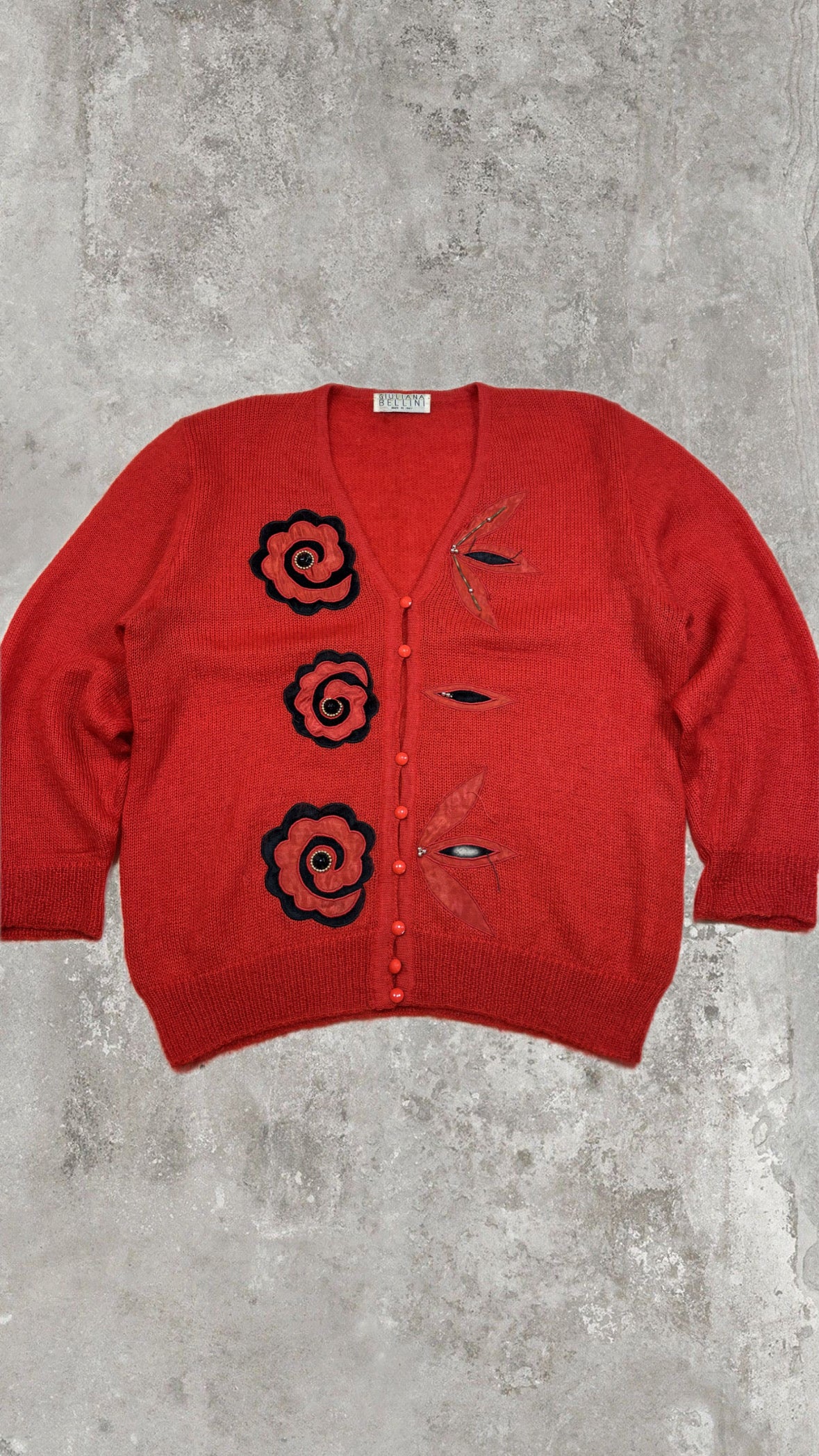 Cardigan Vintage Anni 90 in Misto Lana - Made in Italy