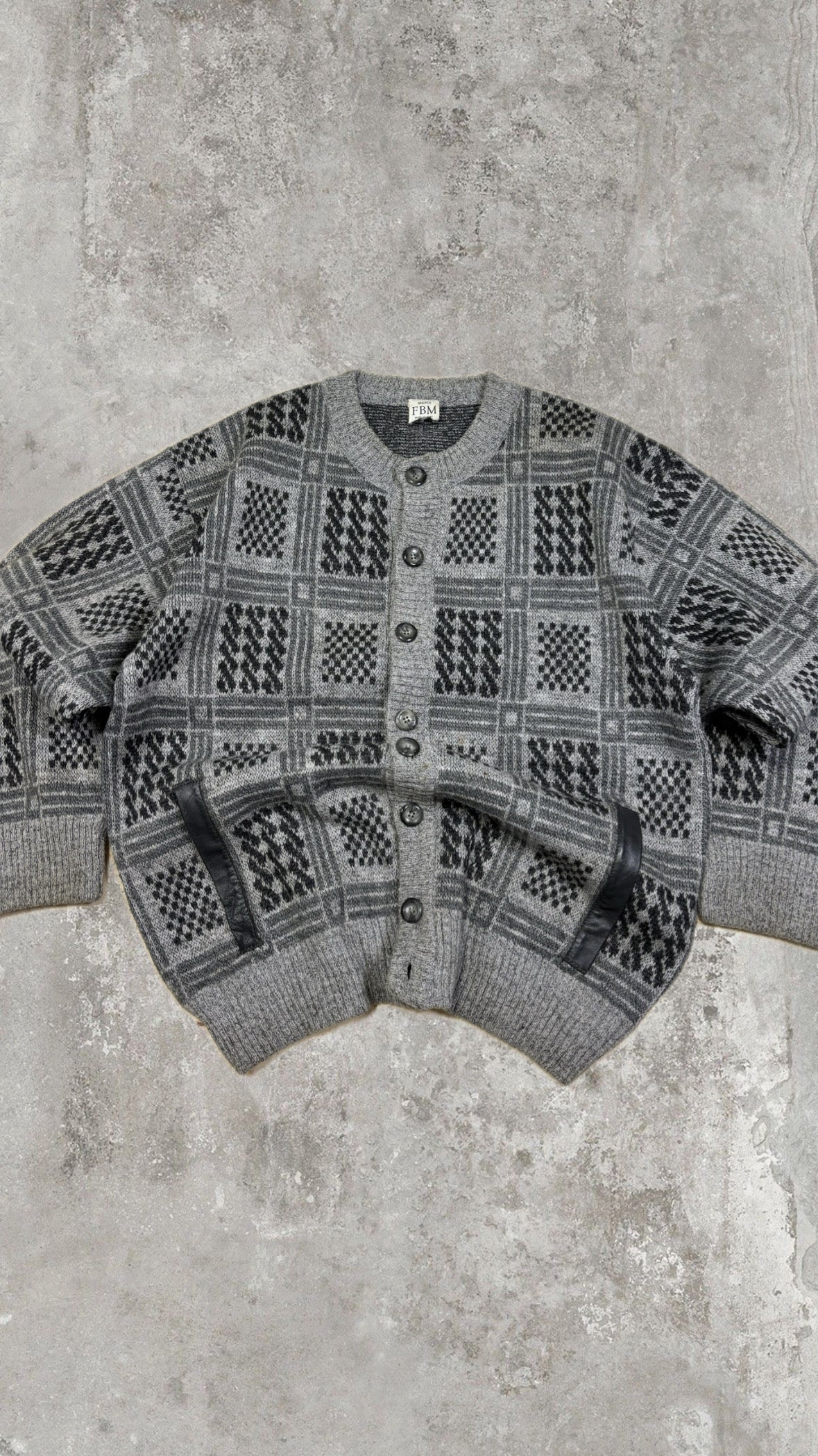 Cardigan Vintage Anni 90 in Misto Lana