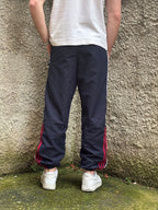 Adidas Vintage Track Pants Blu Navy Rosso Loose Fit