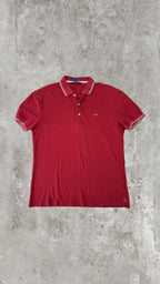 Polo GAS Uomo Rossa con Colletto a Righe – Regular Fit