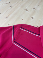 Polo Hilfiger Denim Fucsia a Righe Orizzontali - Maglietta Vintage Donna