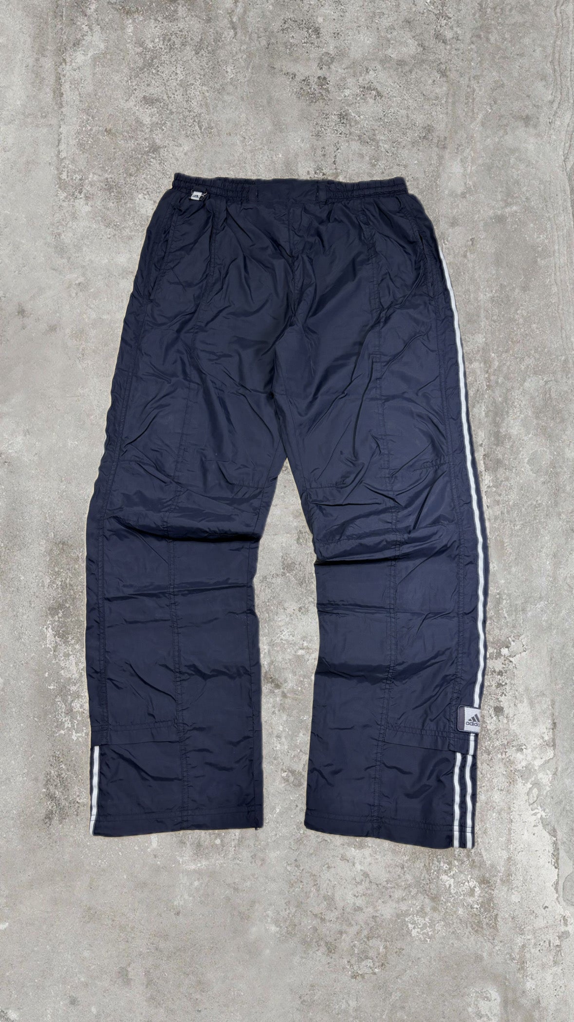 Adidas Vintage Track Pants Blu Navy Loose Fit