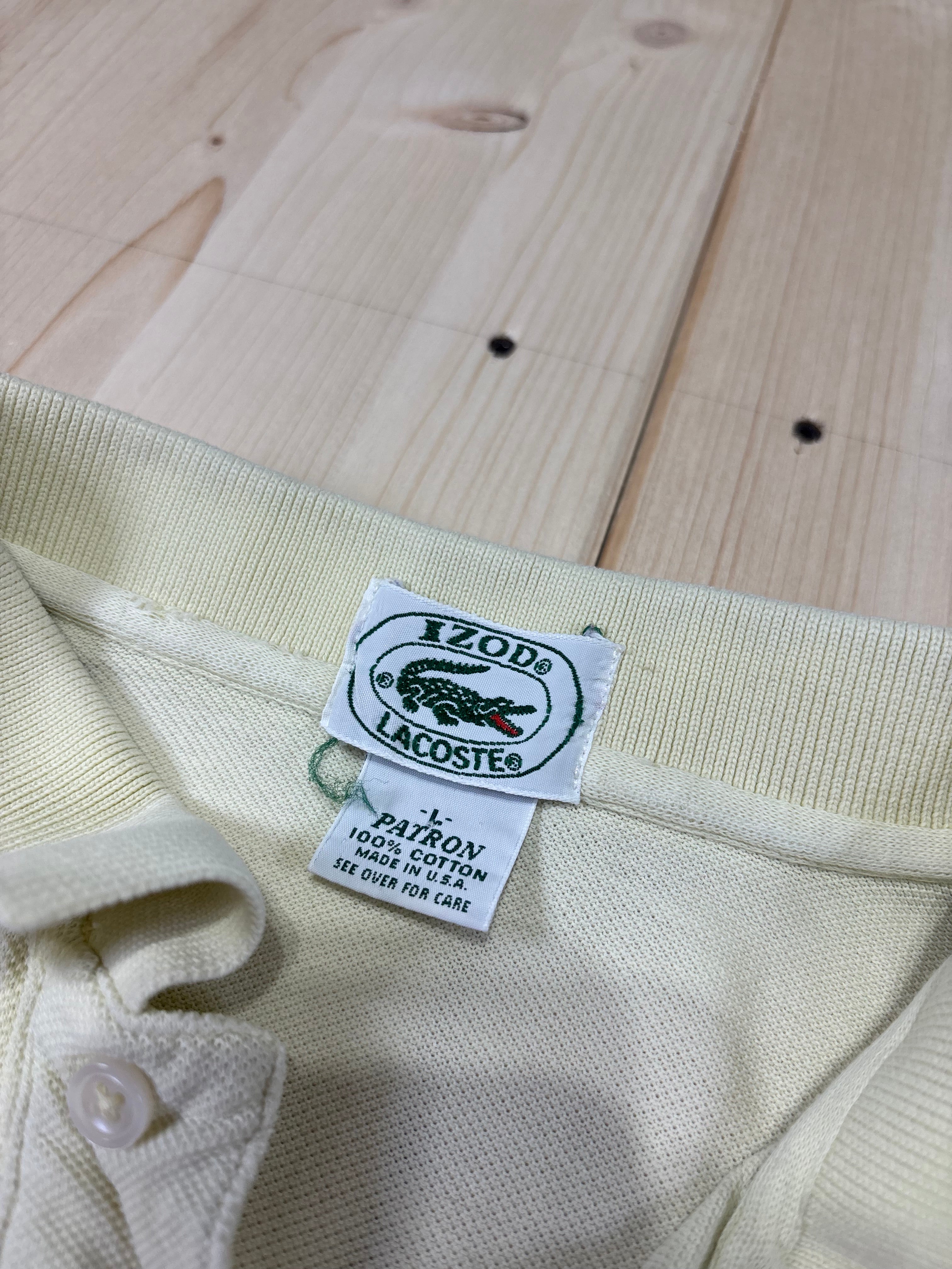 Polo Lacoste Uomo Avorio con Logo Ricamato – Regular Fit