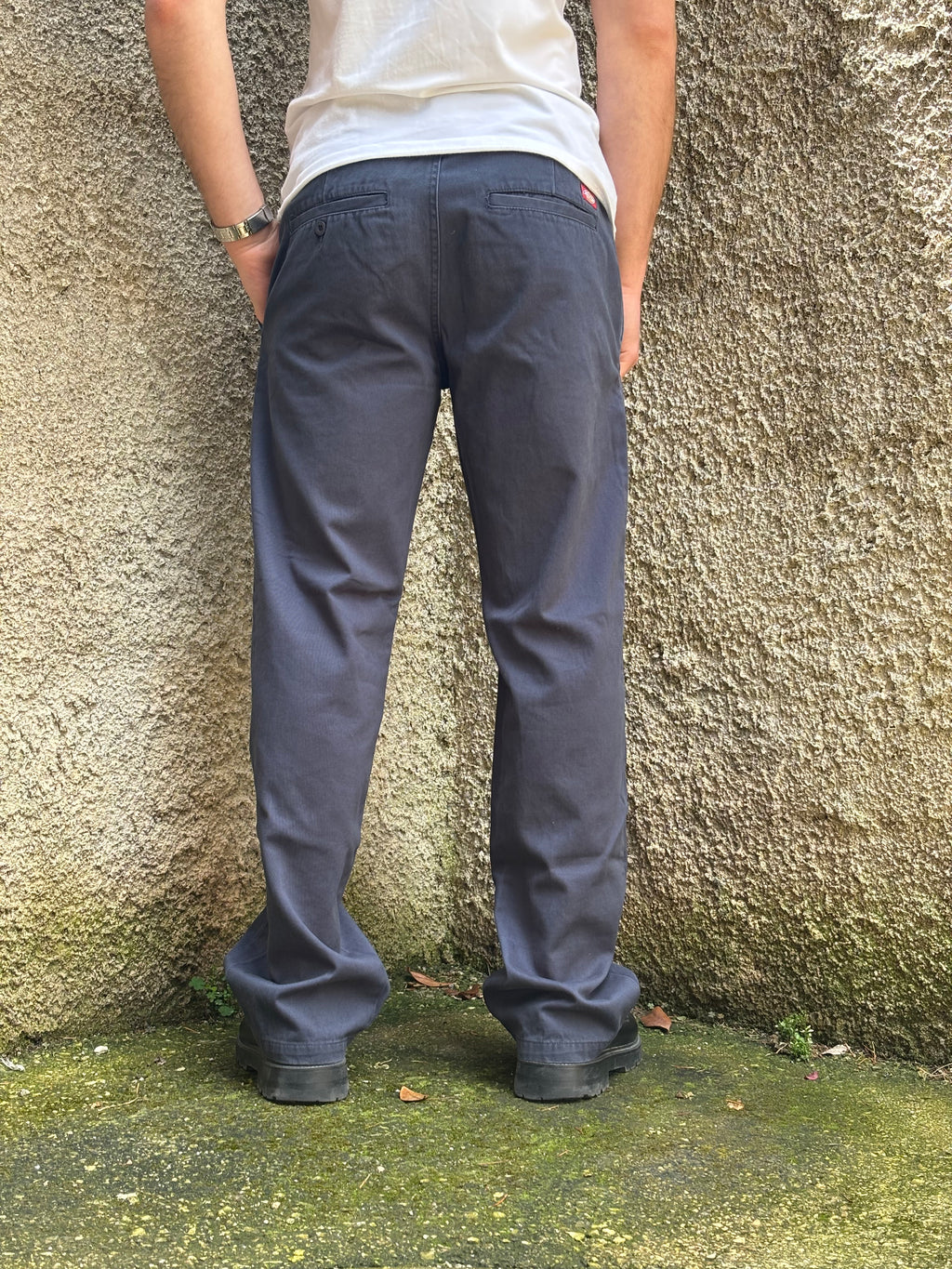 Dickies Navy Wide Leg Work Pants – Pantalone Uomo Vintage