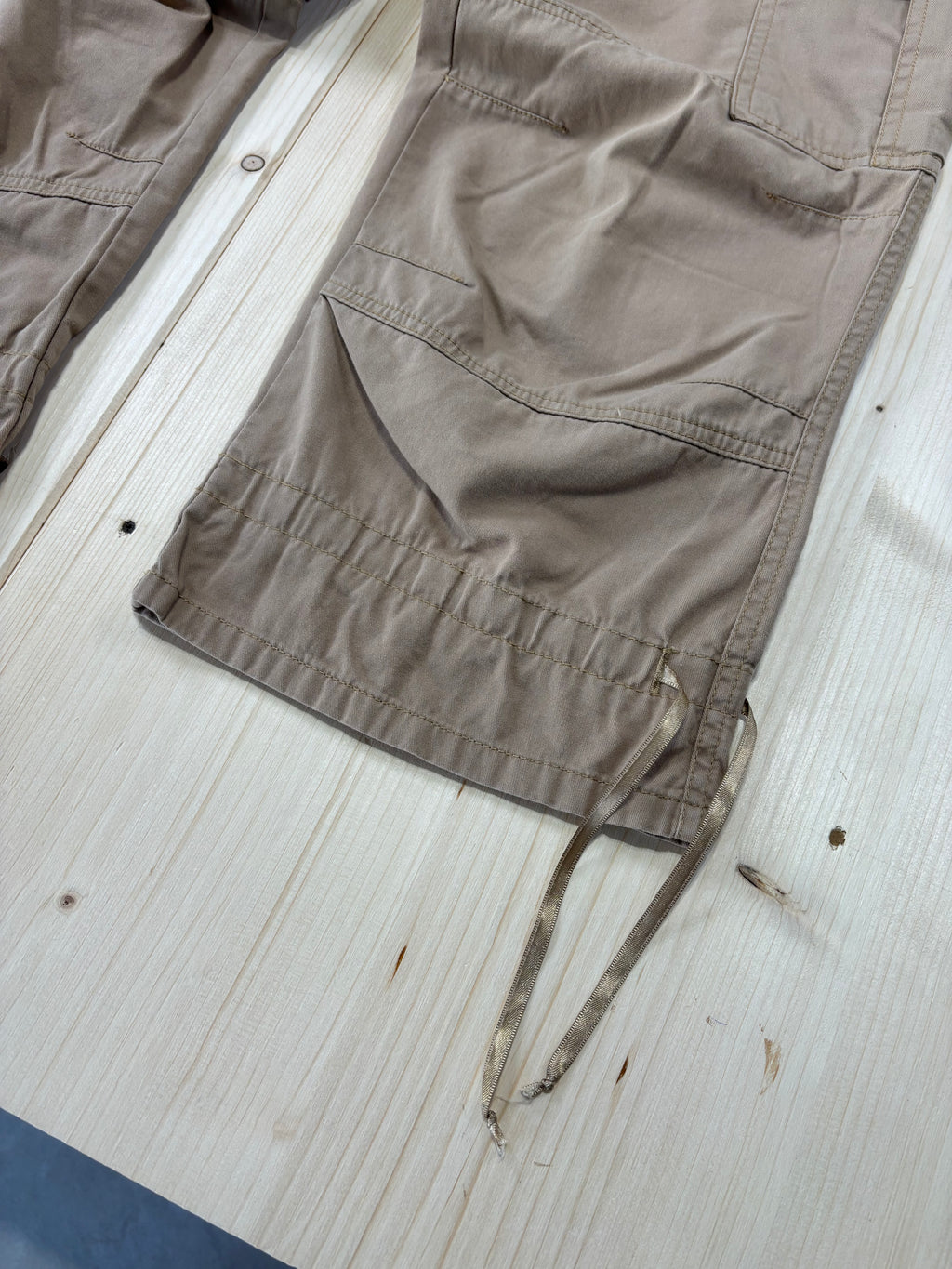 Pantalone Cargo Capri Donna Beige Vintage