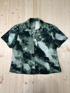 Camicia Donna Y2K Vintage Verde Effetto Tie-Dye