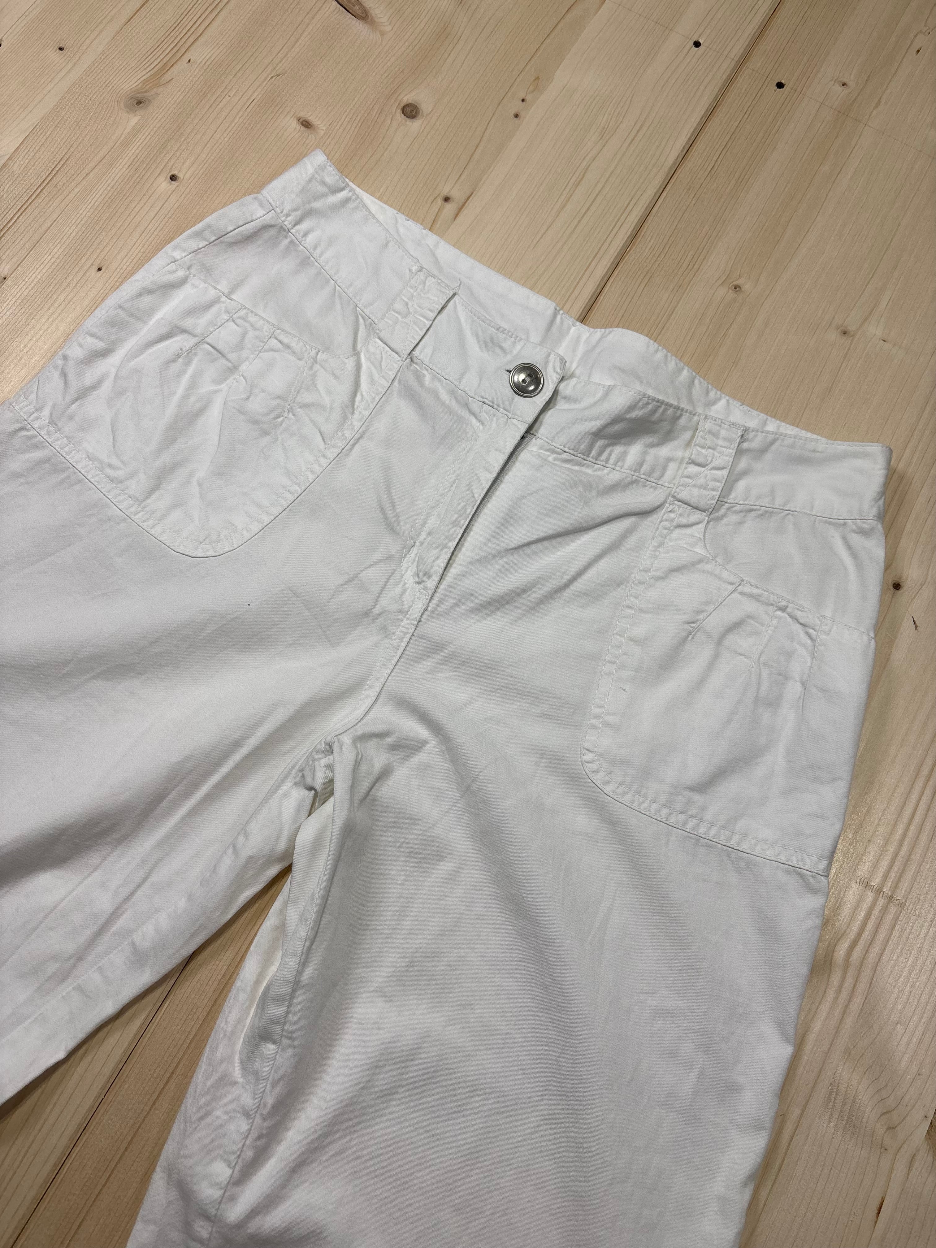 Pantalone Capri Donna Bianco Vintage