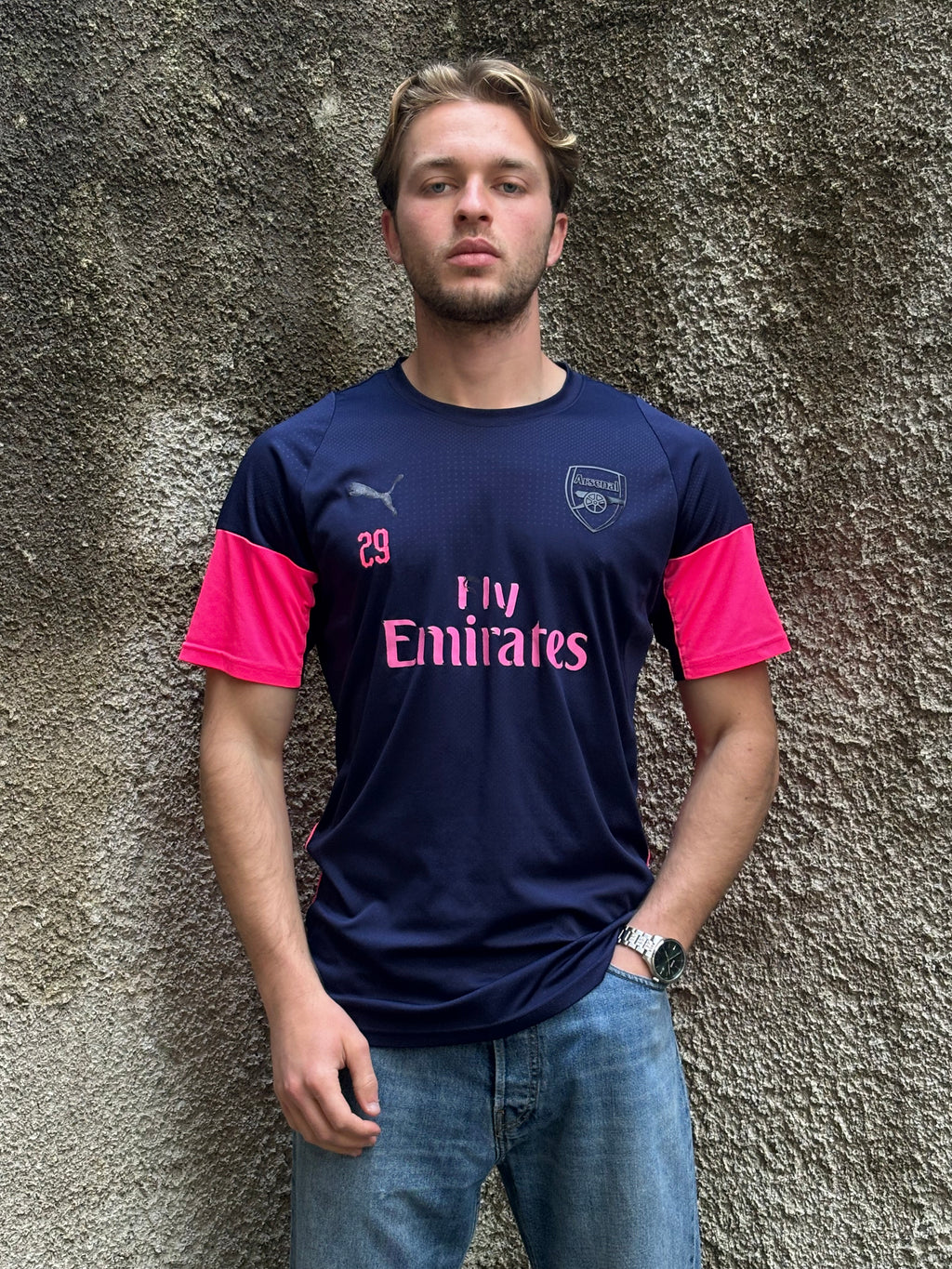 Maglia Arsenal Training Puma Fly Emirates Navy Pink #29