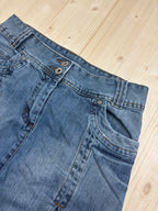Gonna Vintage in Denim con Piega Laterale Y2K