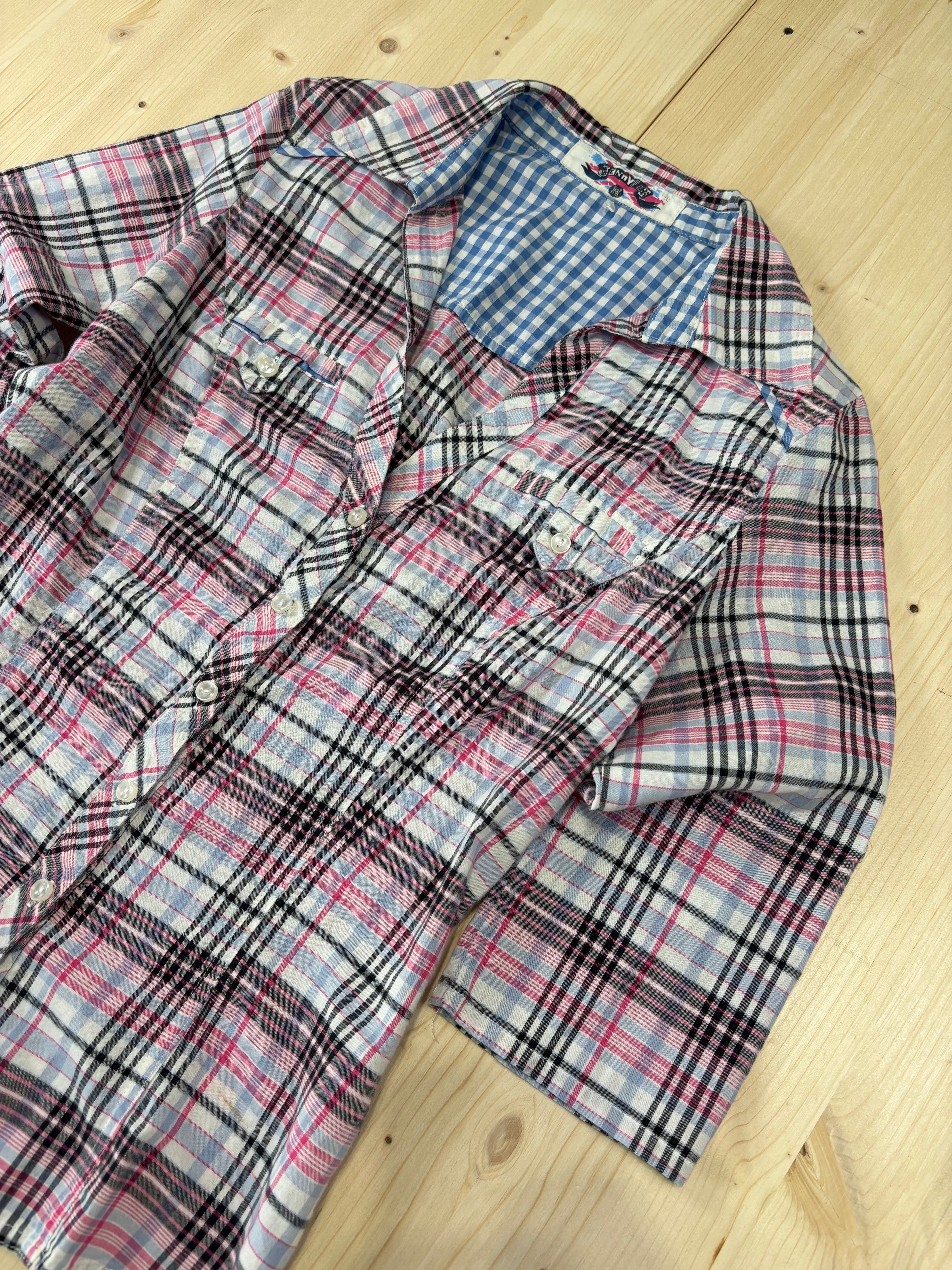 Camicia Donna Jennyfer a Quadri Rosa Y2K Vintage