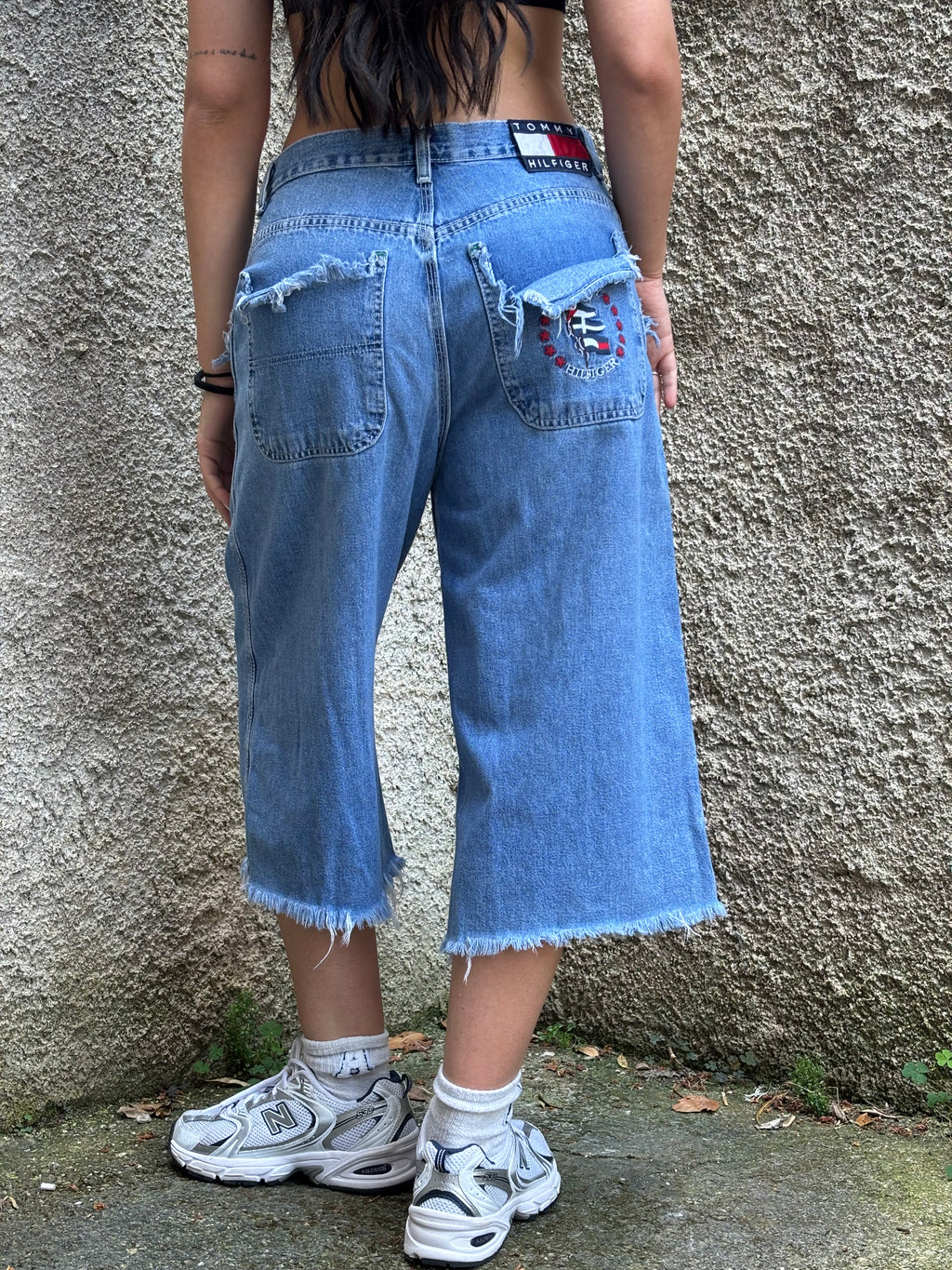 Jeans Bermuda Denim Tommy Hilfiger Vintage Baggy Donna