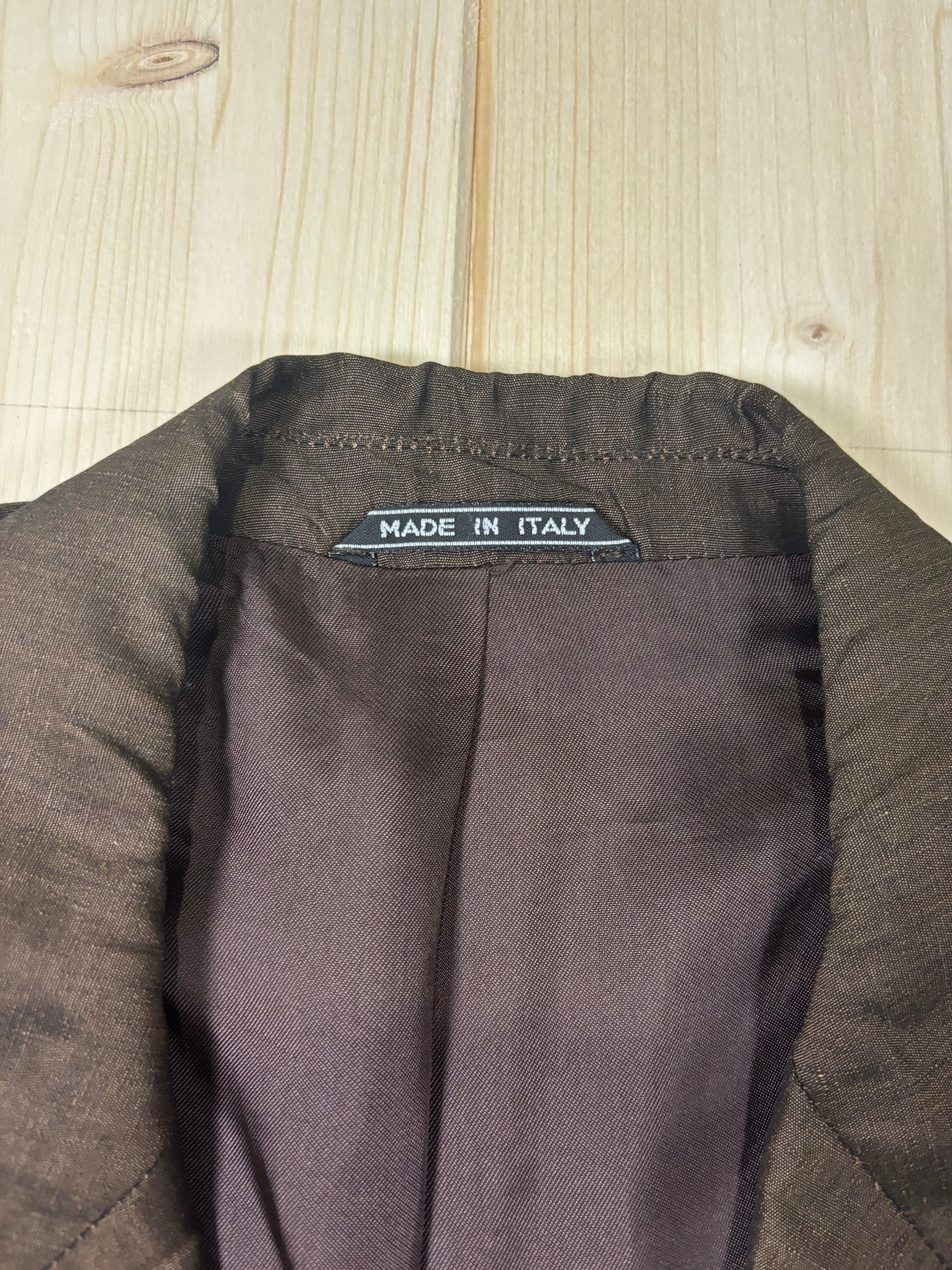 Brown Lightweight Suit Set Blazer Trousers Made in Italy