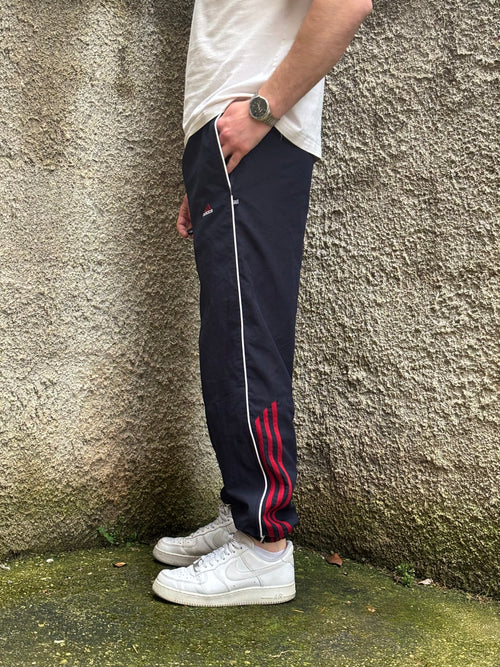 Adidas Vintage Track Pants Blu Navy Rosso Loose Fit