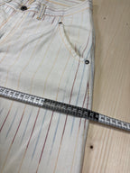 Pantalone Replay Vintage Donna Gessato Bianco Utility