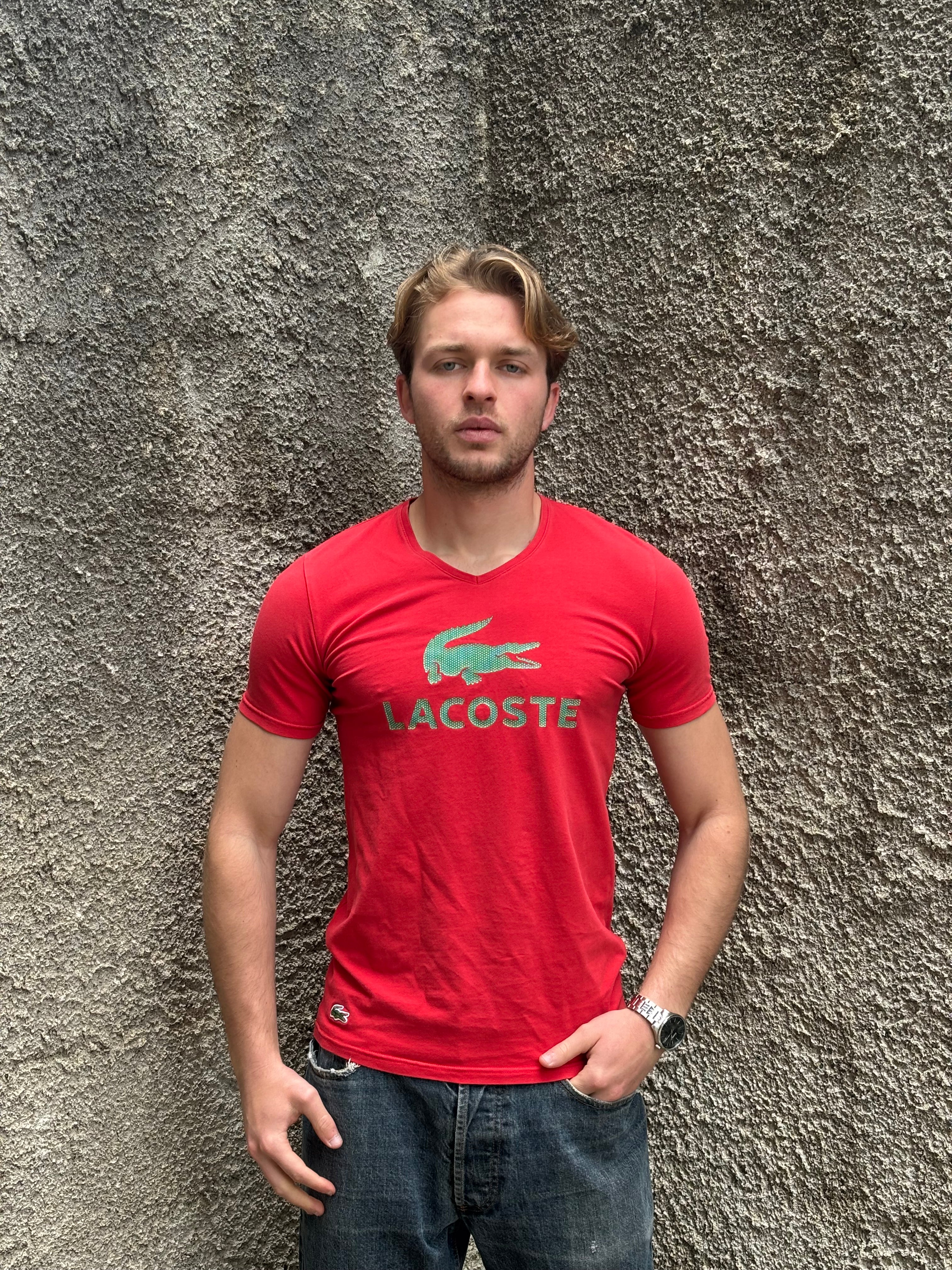 T-shirt Lacoste Rossa Logo Maxi