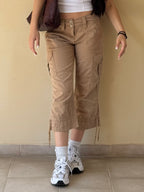 Pantalone Cargo Capri Donna Beige Vintage