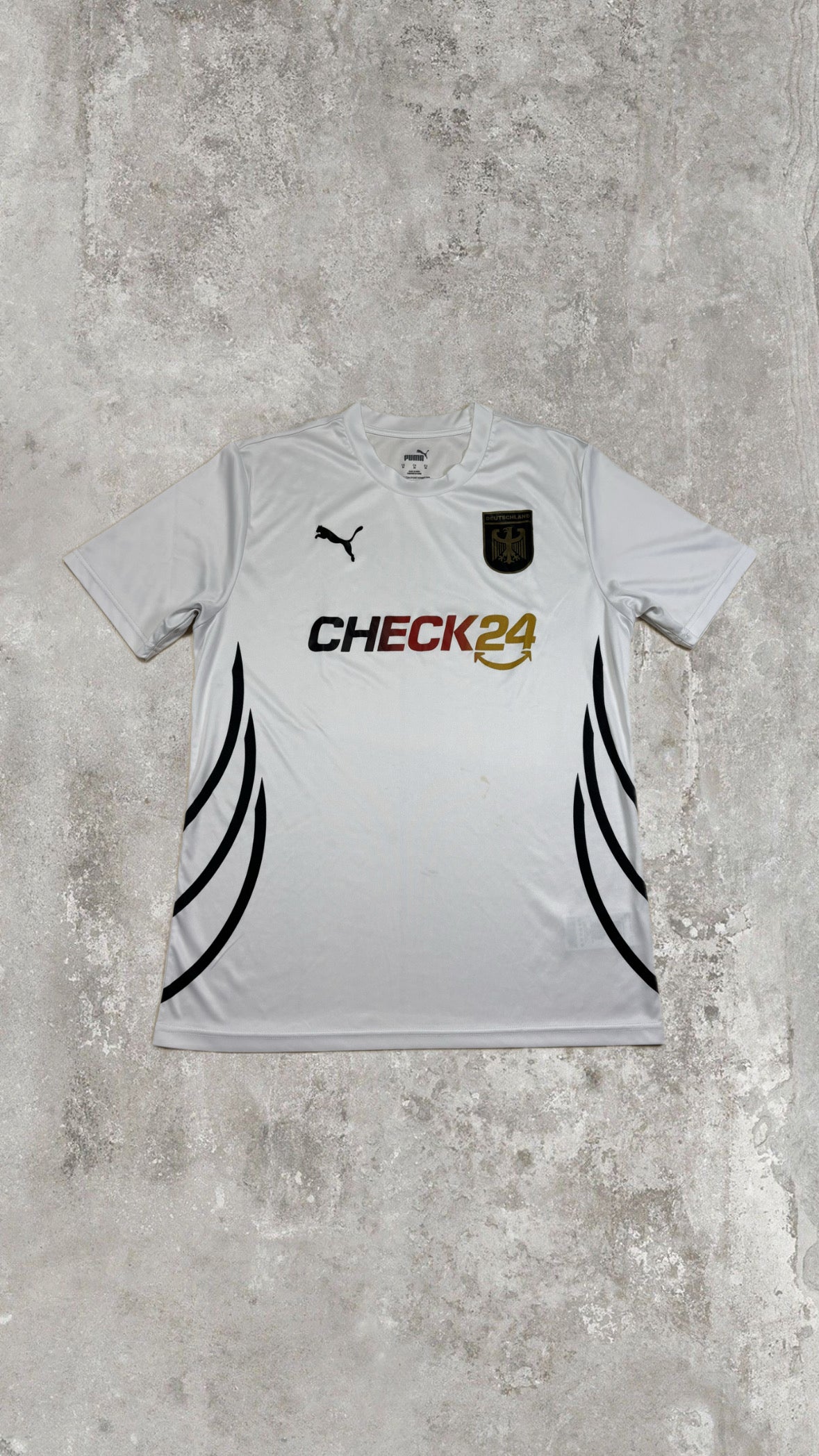 Maglia Fan Germania Puma CHECK24 Deutschland Bianca/Nera