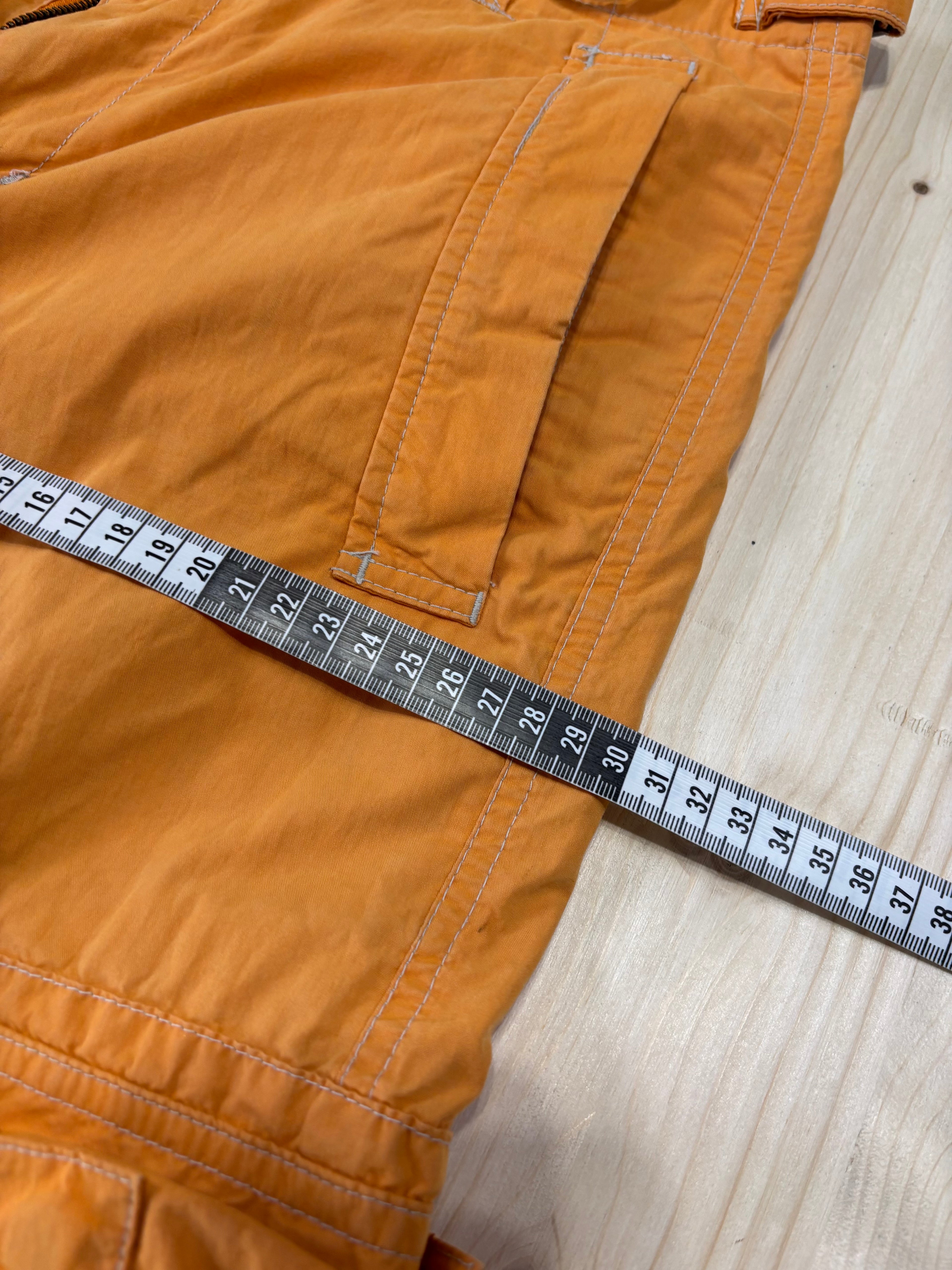 Pantalone Cargo Donna Arancione Vita Bassa / Y2K