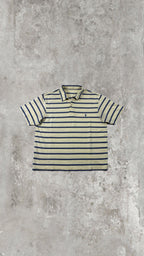 Polo Ralph Lauren Uomo Gialla a Righe Blu con Logo Ricamato