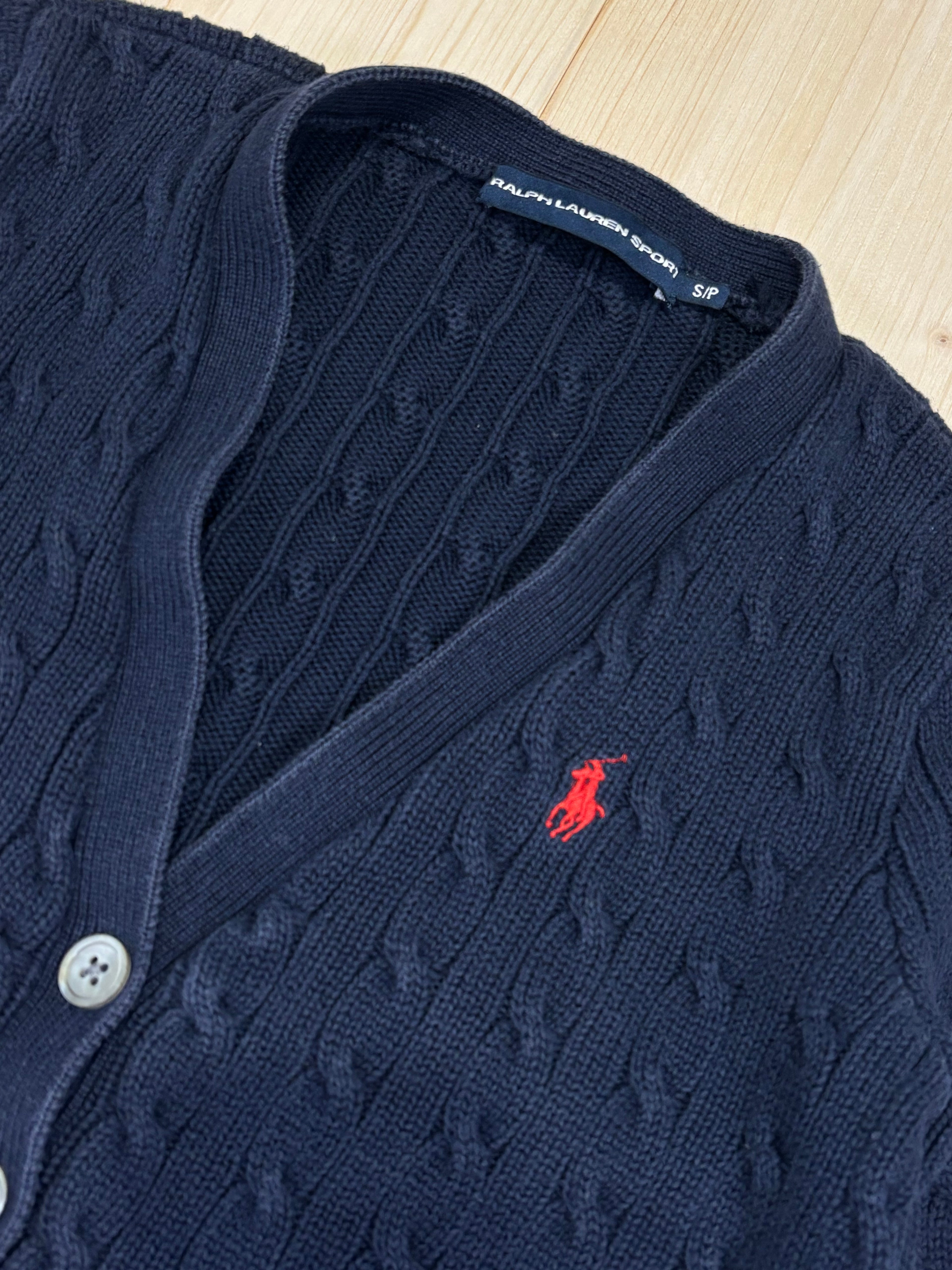 Ralph Lauren Cable Knit Cardigan - Blue Navy