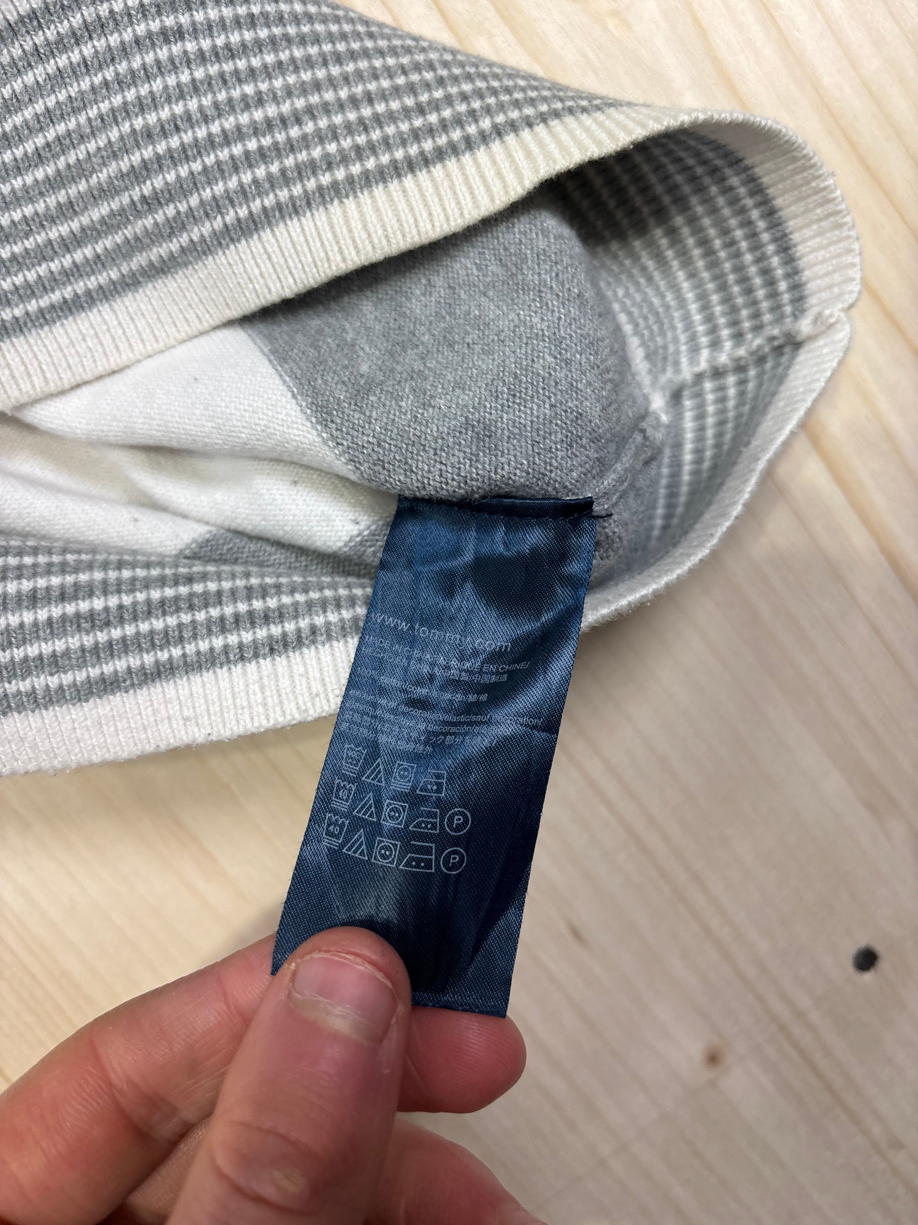 Vintage Tommy Hilfiger Striped Crewneck Sweater – Grey & White