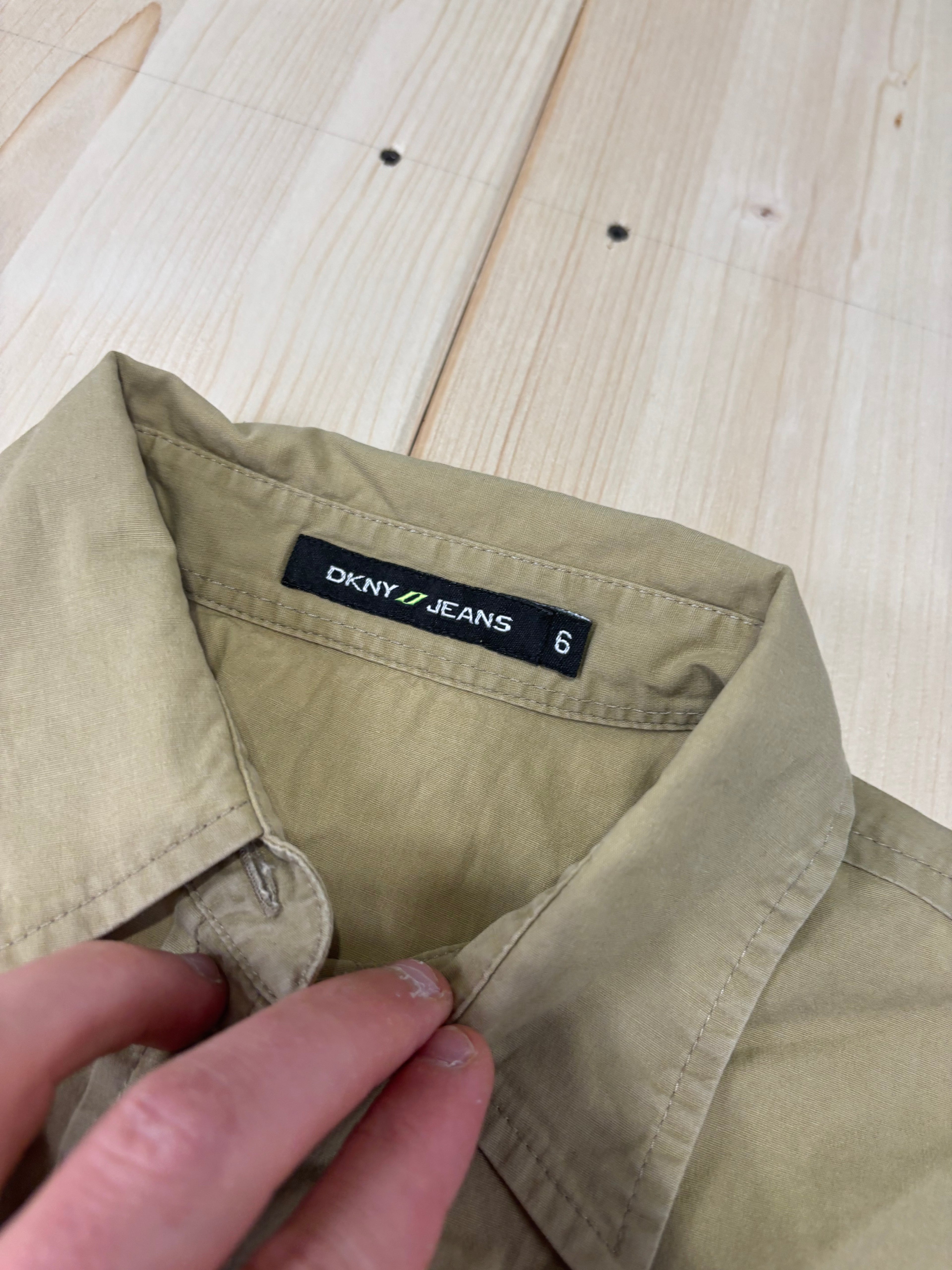 Camicia Donna DKNY Jeans Beige Vintage
