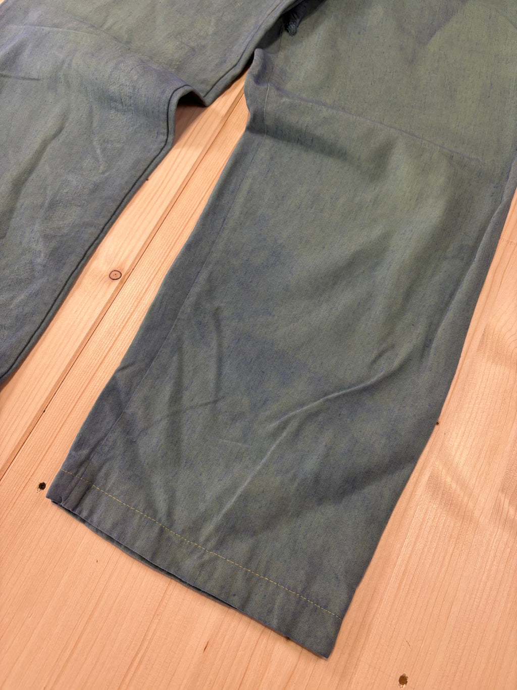 Pantalone Capri Donna Azzurro con Laccio Vintage