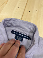 Camicia Donna Ralph Lauren Sport Vintage Lilla con Stemma Ricamato
